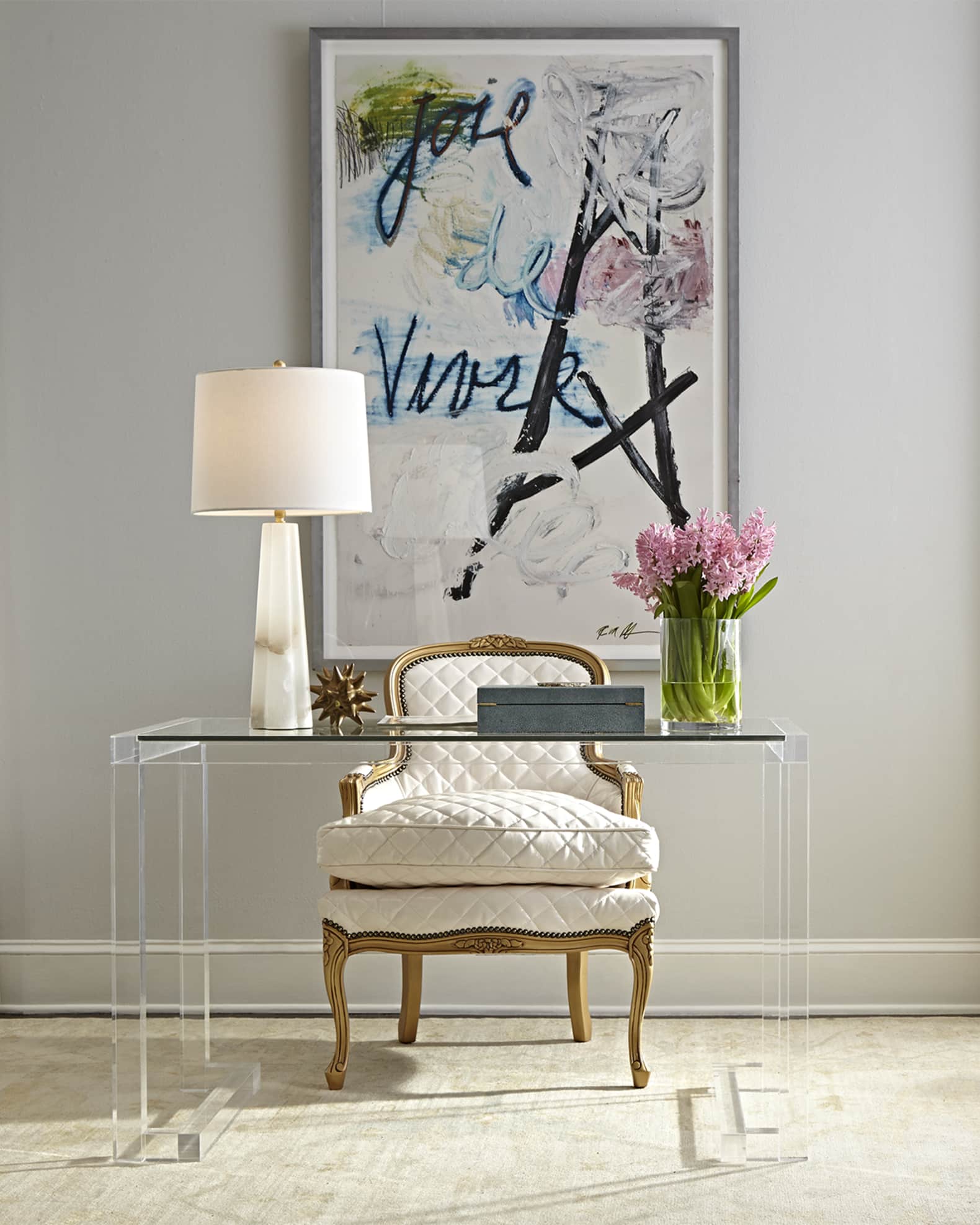 Ava Acrylic Writing Desk 1