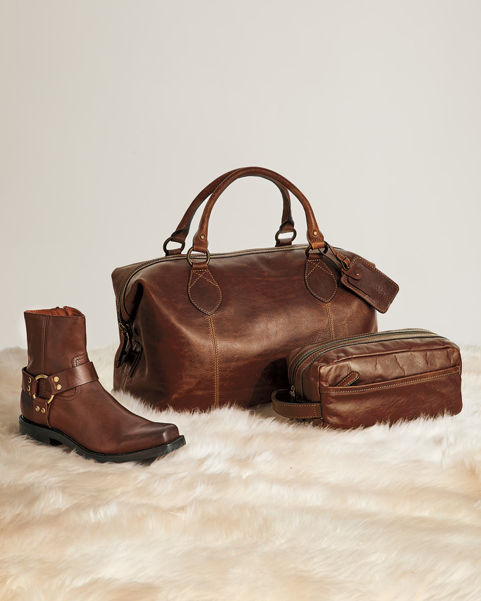 Frye Logan Leather Travel Kit Dark Brown Neiman Marcus
