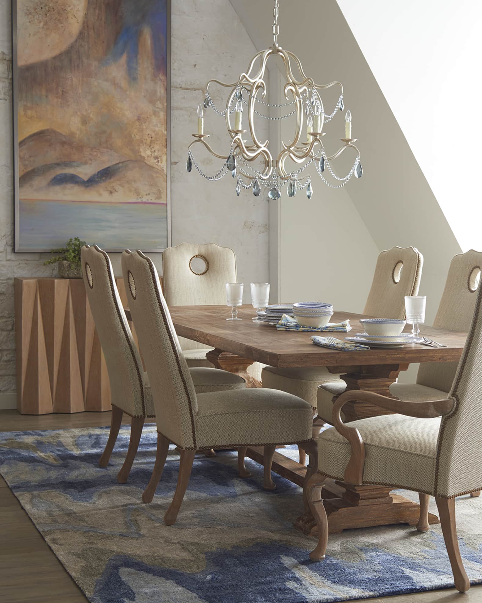 Heatley Pedestal Dining Table, 99" 1