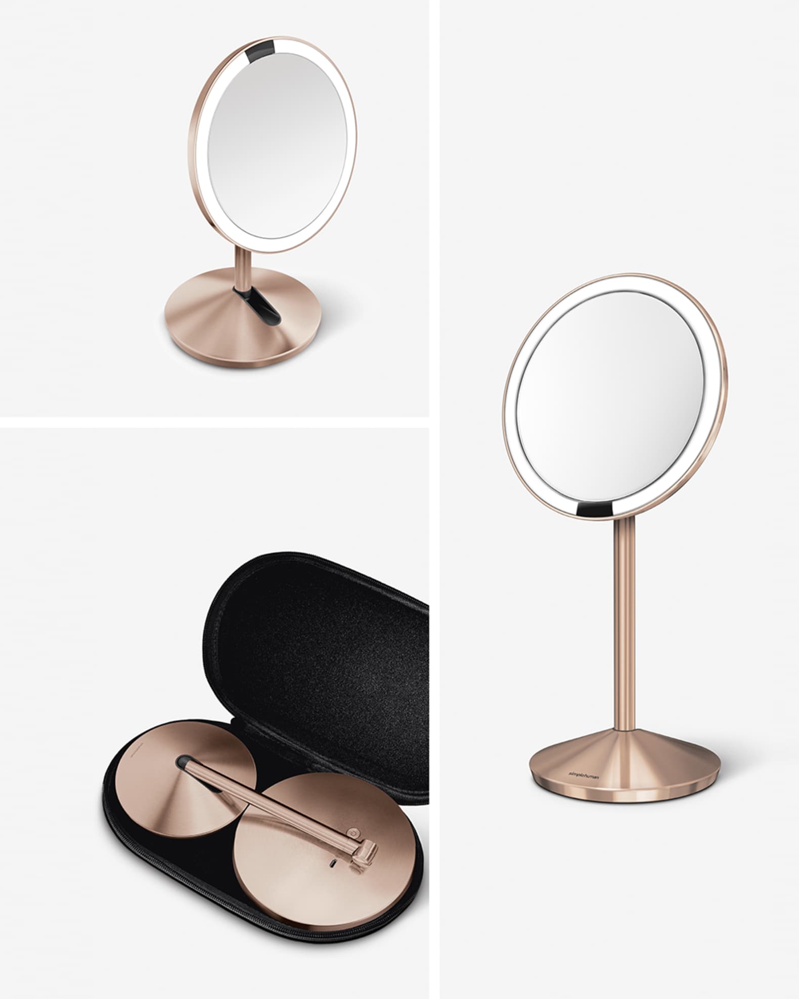 5" Sensor Mirror with Travel Case, Rose Gold 1