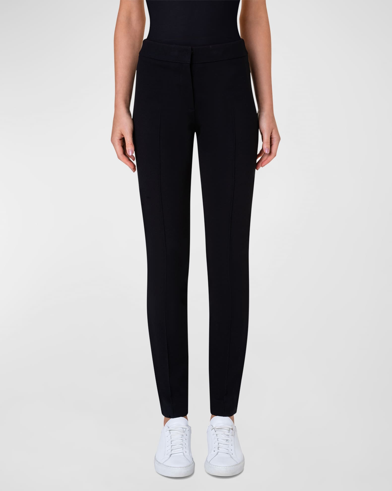Akris punto Franca Mid-Rise Cropped Pants | Neiman Marcus display picture 1
