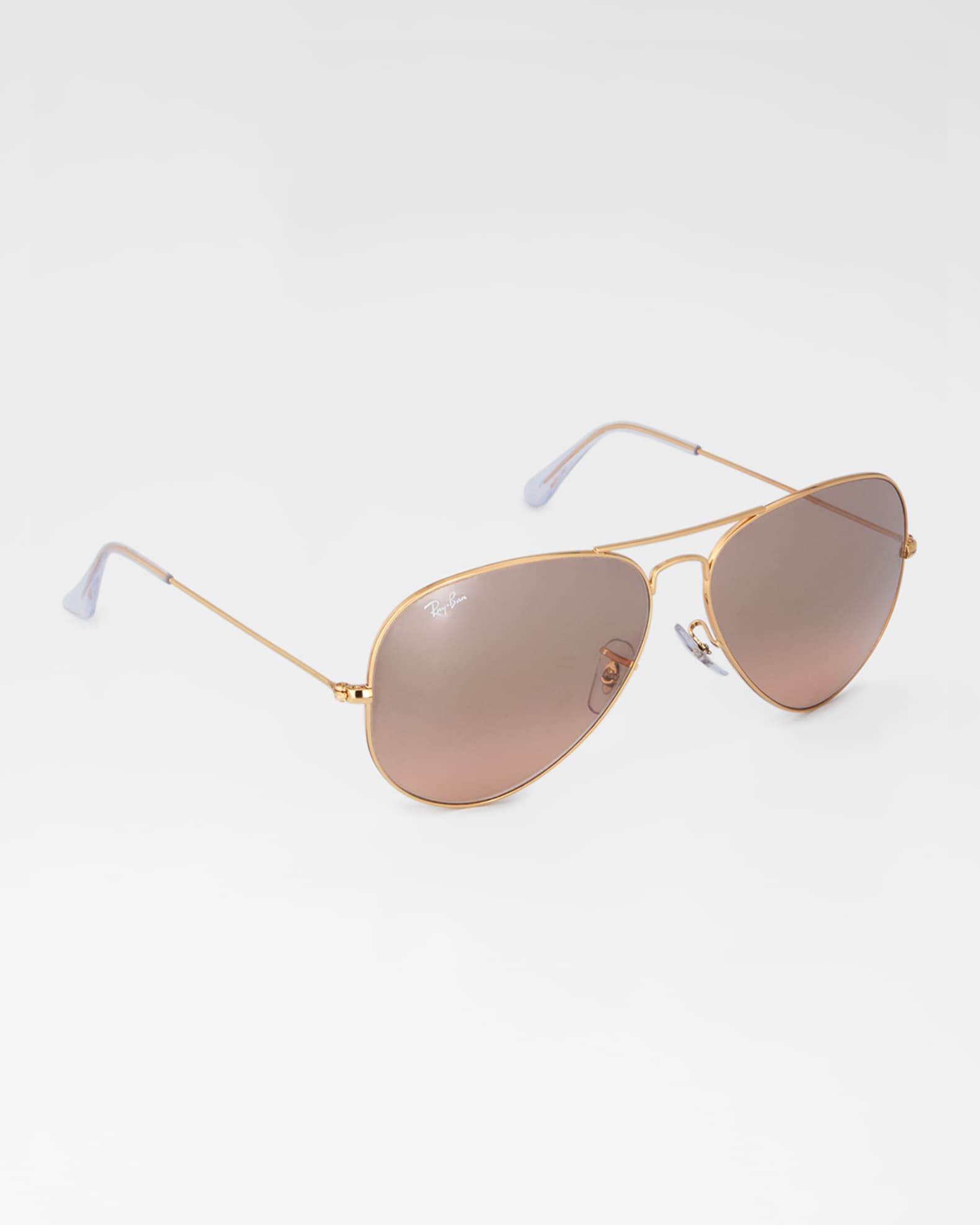Ray Ban Aviator Gradient Sunglasses 001 51 Polished Gold Frame Light Brown Gradient Lenses 62mm