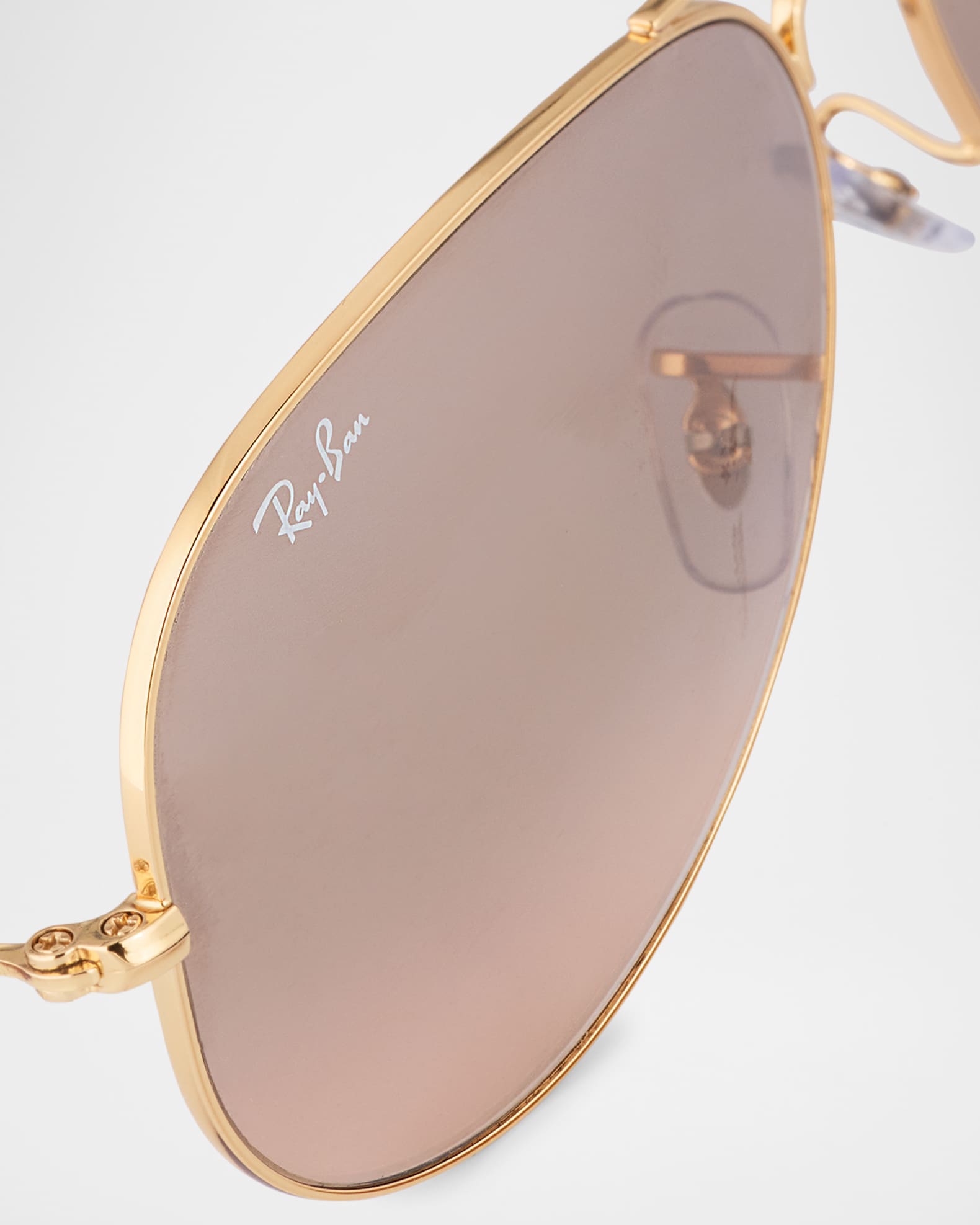 Ray ban mirror gold discount