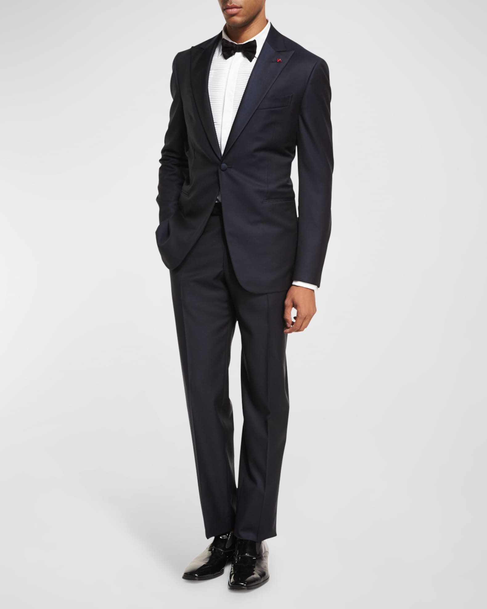 Two-Piece Tuxedo Suit, Navy 1