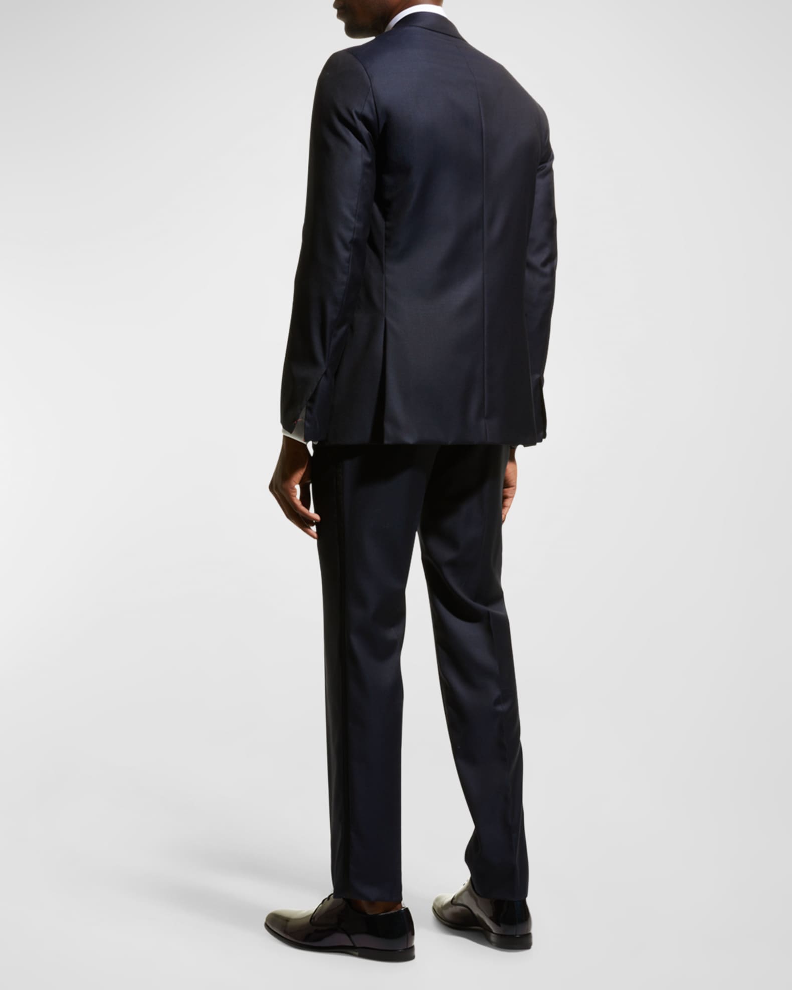 Isaia Two-Piece Tuxedo Suit, Navy | Neiman Marcus