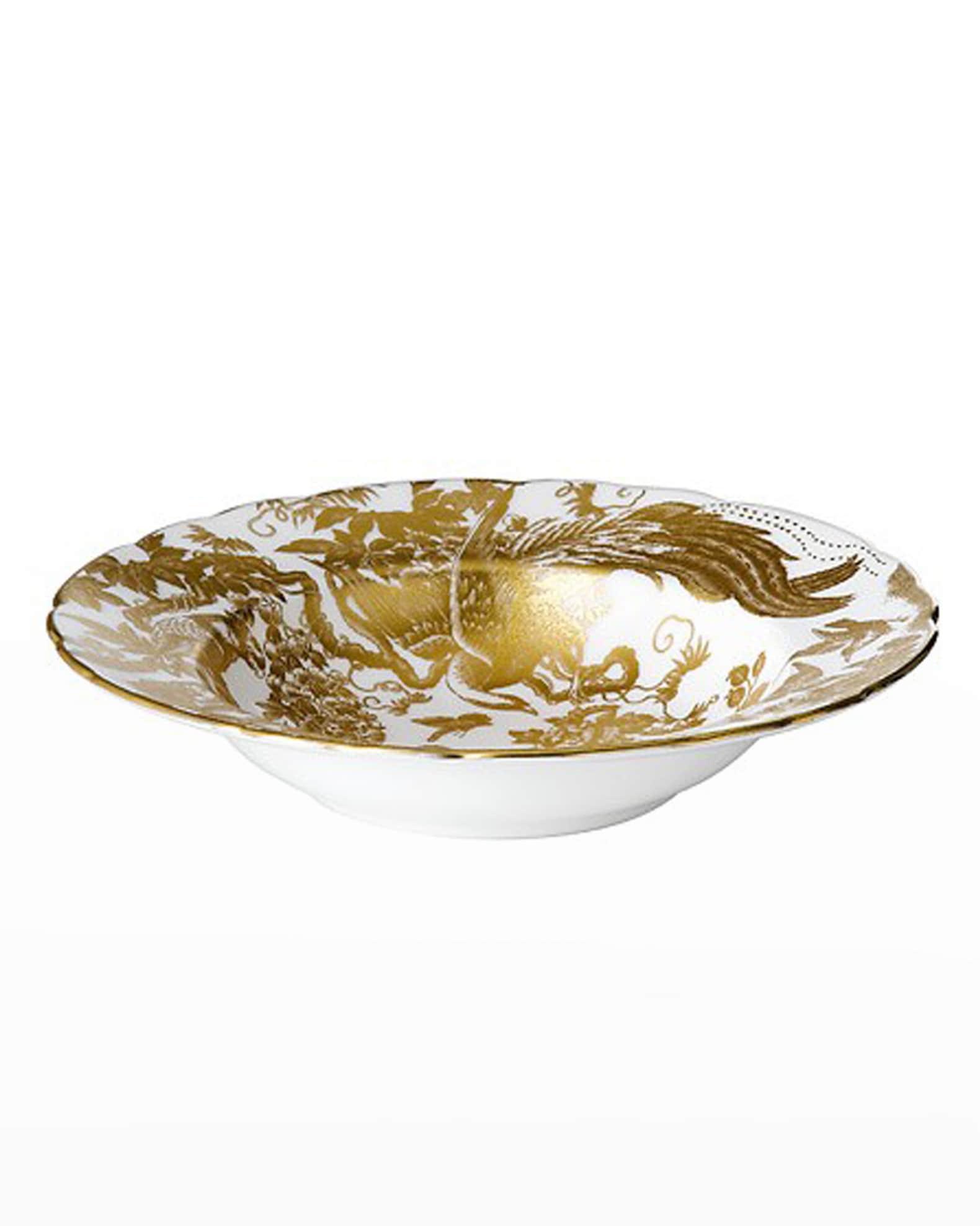 Gold Aves Rim Soup Plate 0