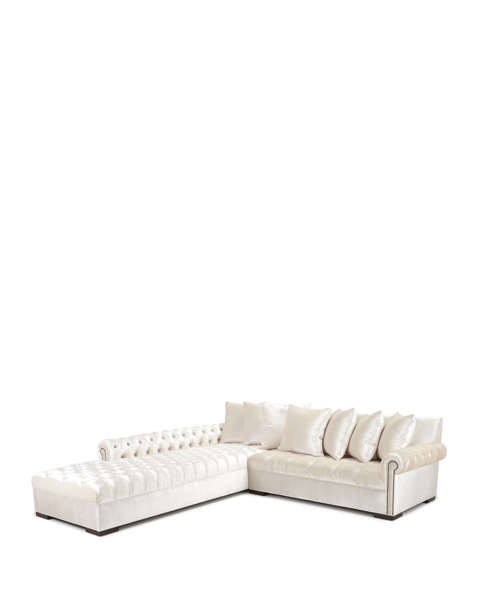 Haute House Divine Crushed Velvet Left Chaise Sectional 114