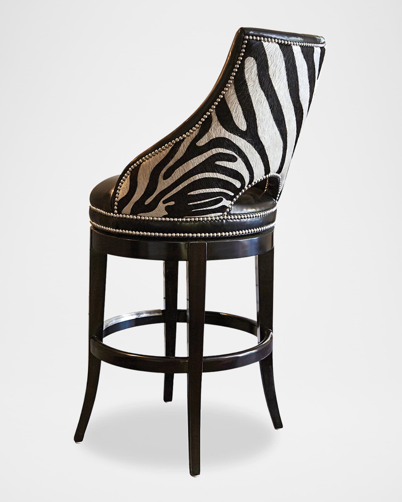 Zebrano Swivel Barstool 31" 1
