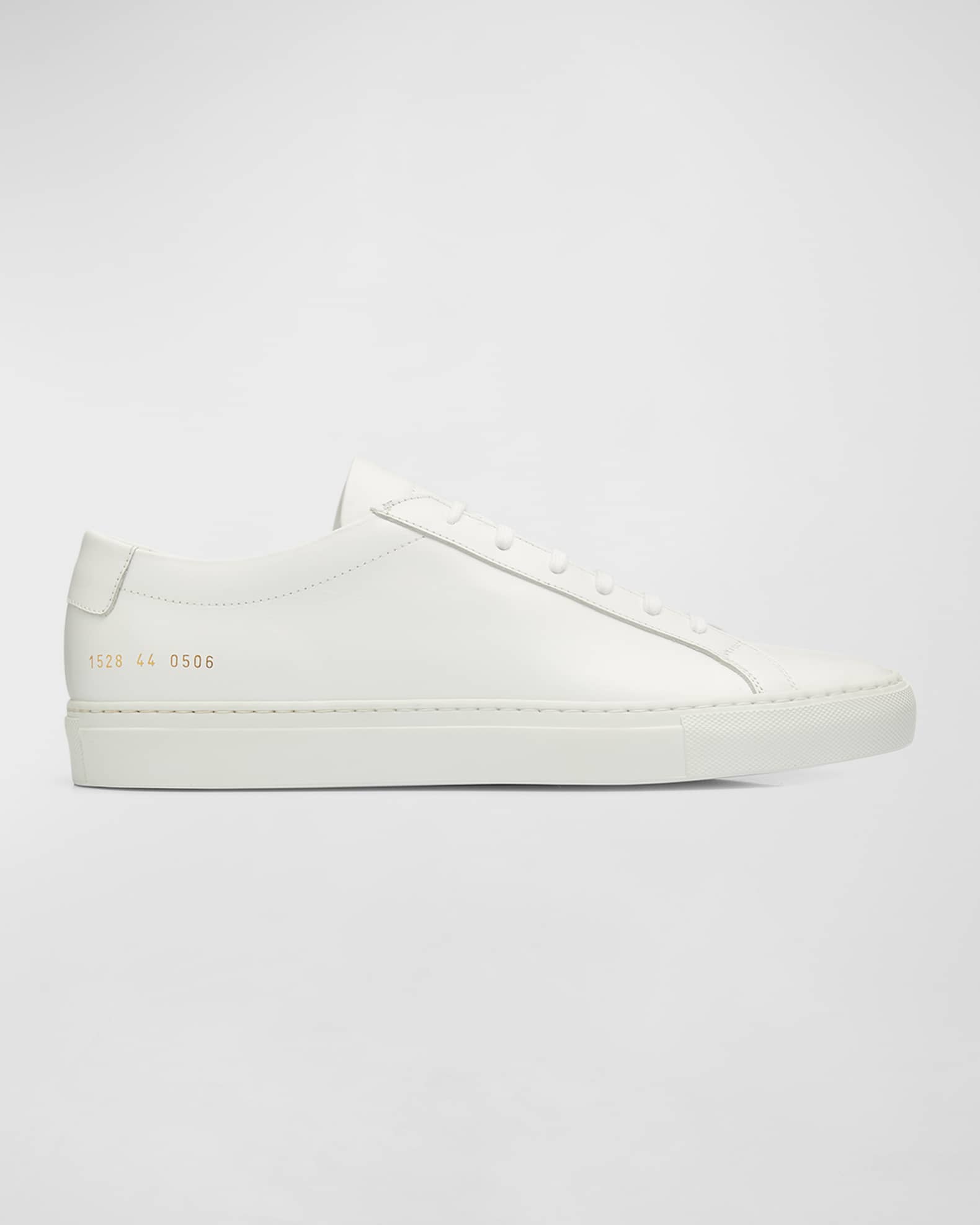 forudsigelse moral I hele verden Common Projects Men's Achilles Leather Low-Top Sneakers, White | Neiman  Marcus