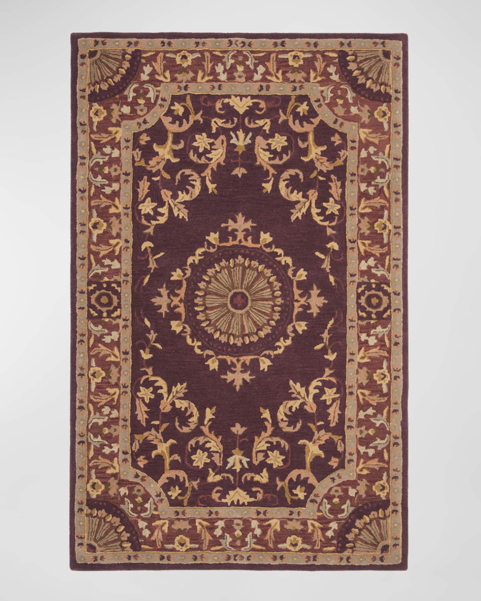 Burgundy Oaks Hand Tufted Rug 0