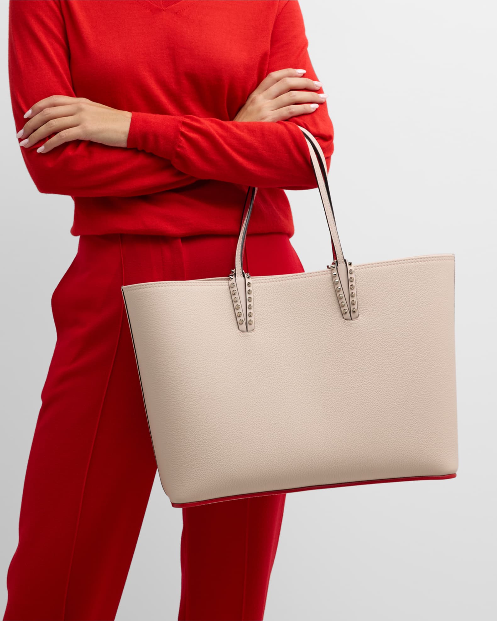 Christian Louboutin Cabata Tote in Grained Leather Neiman Marcus