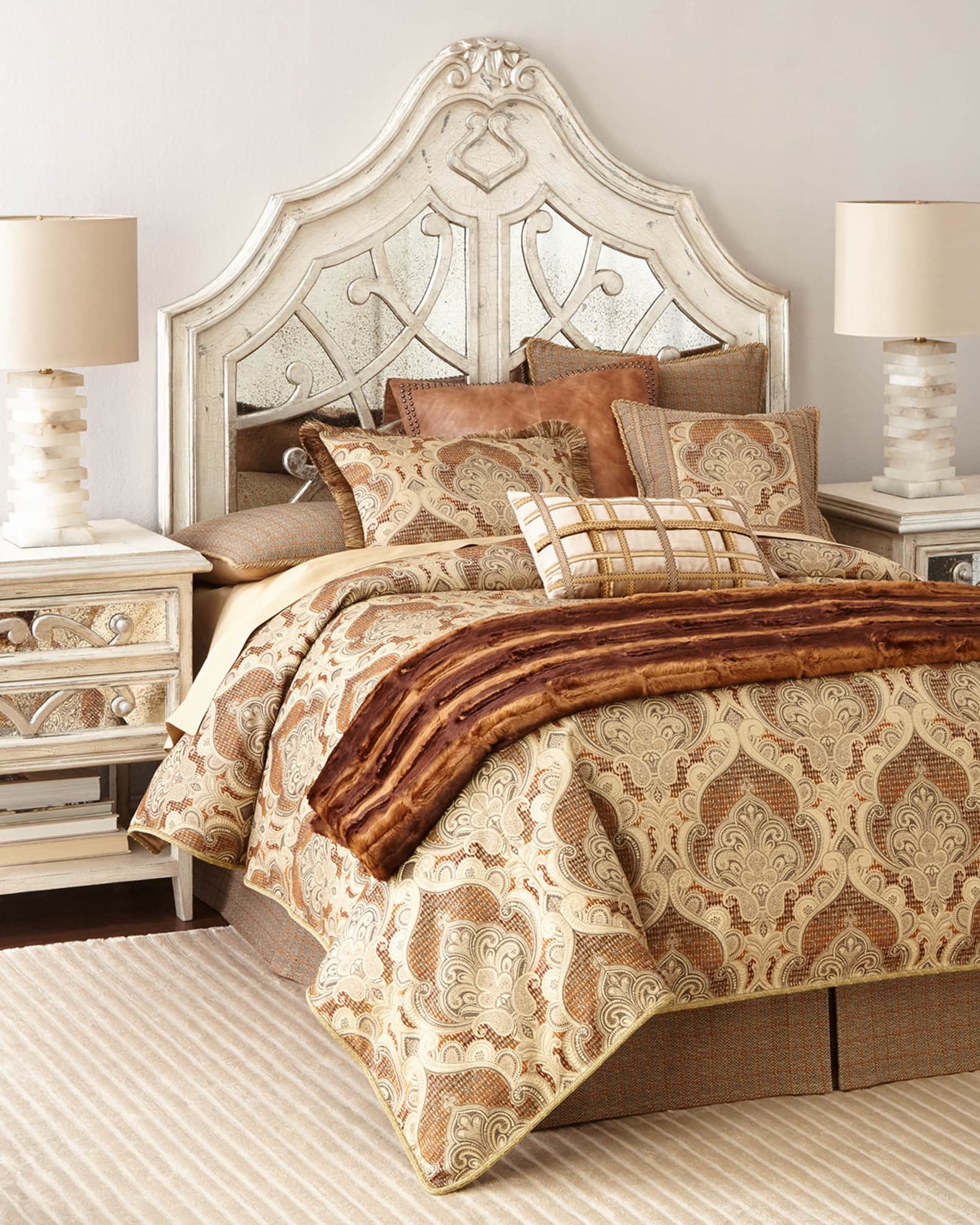 Lynley Mirrored Queen Headboard 0