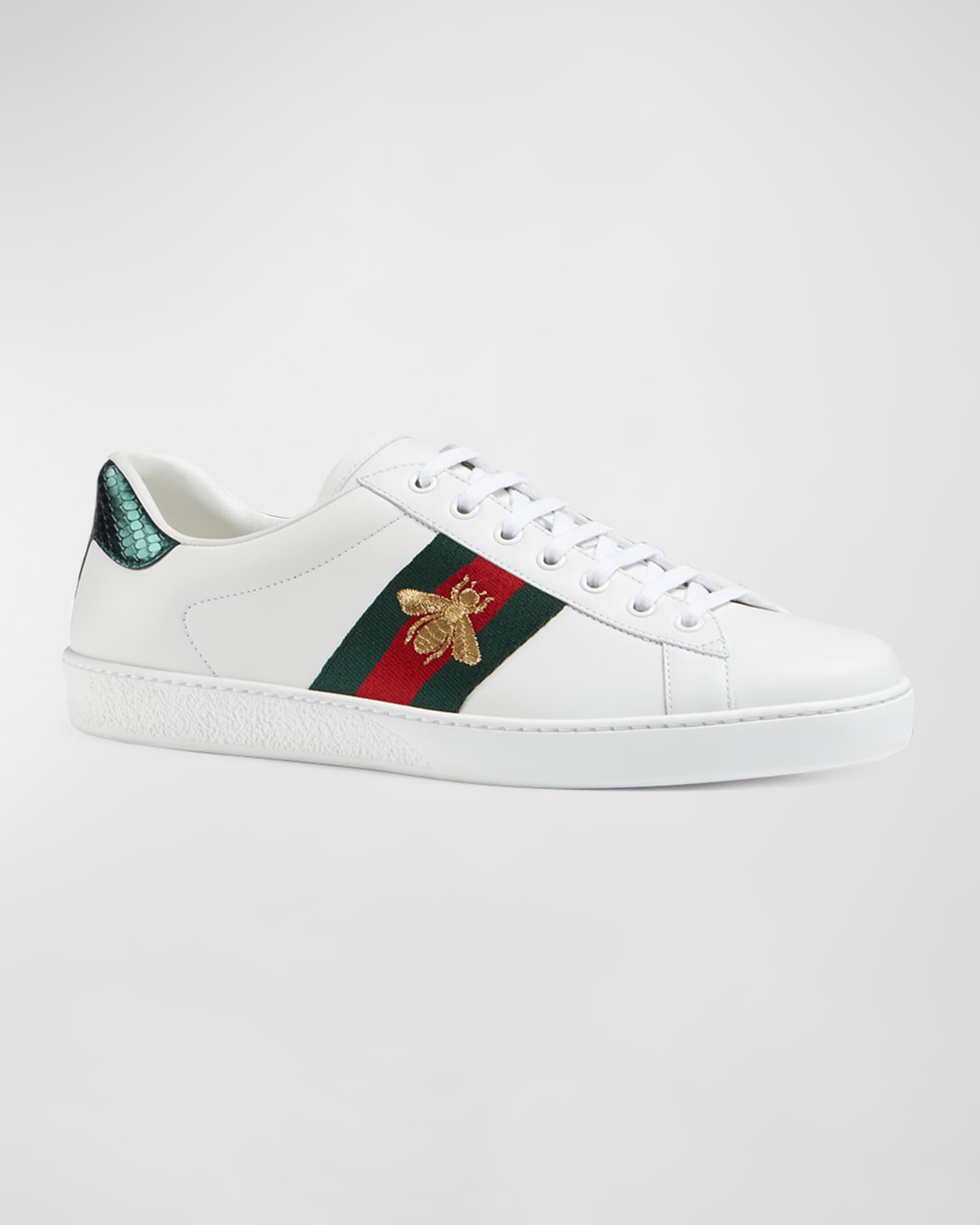 Gucci New Ace Embroidered Low top Sneakers White
