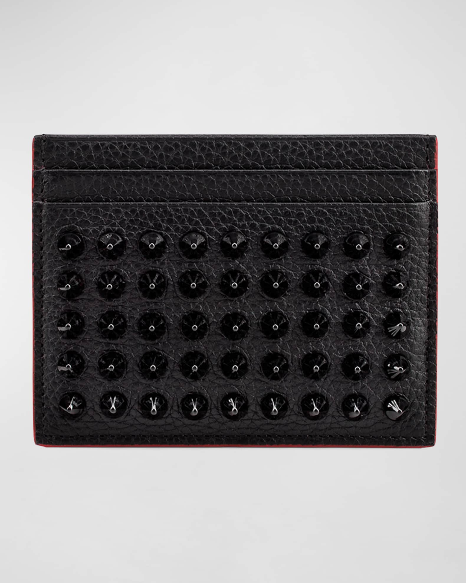 Men's Kios Spiked Leather Card Case