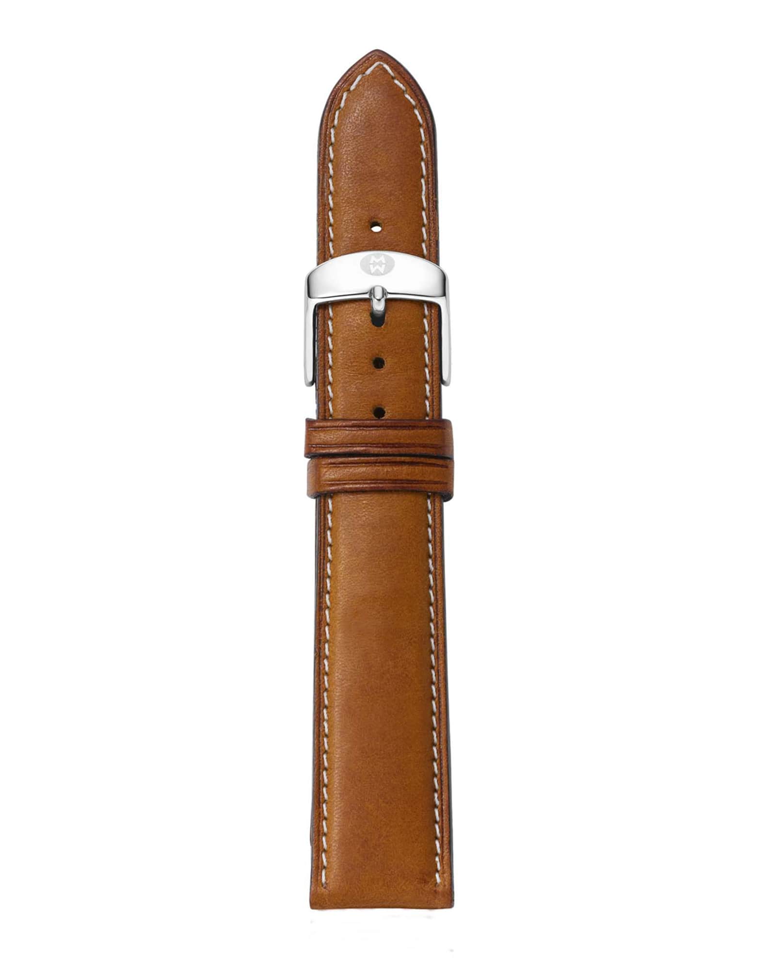 MICHELE 16mm Leather Strap, Tan | Neiman Marcus