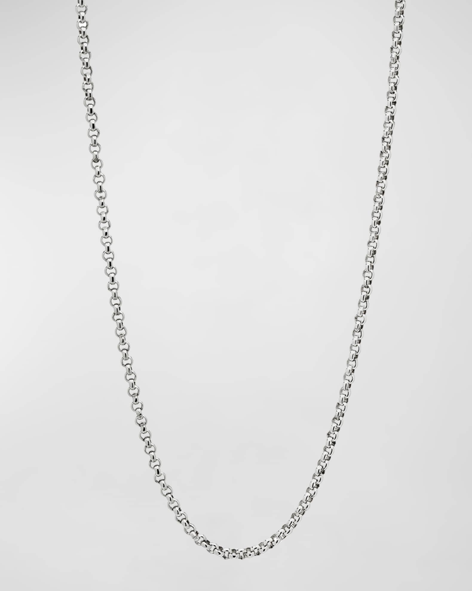 Sterling Silver Adjustable Chain Necklace, 18-20"L 0