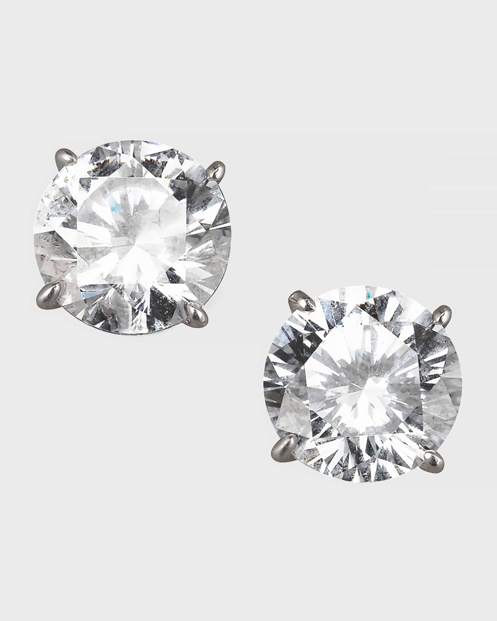 14k White Gold 3.5ct Stud Earring 0