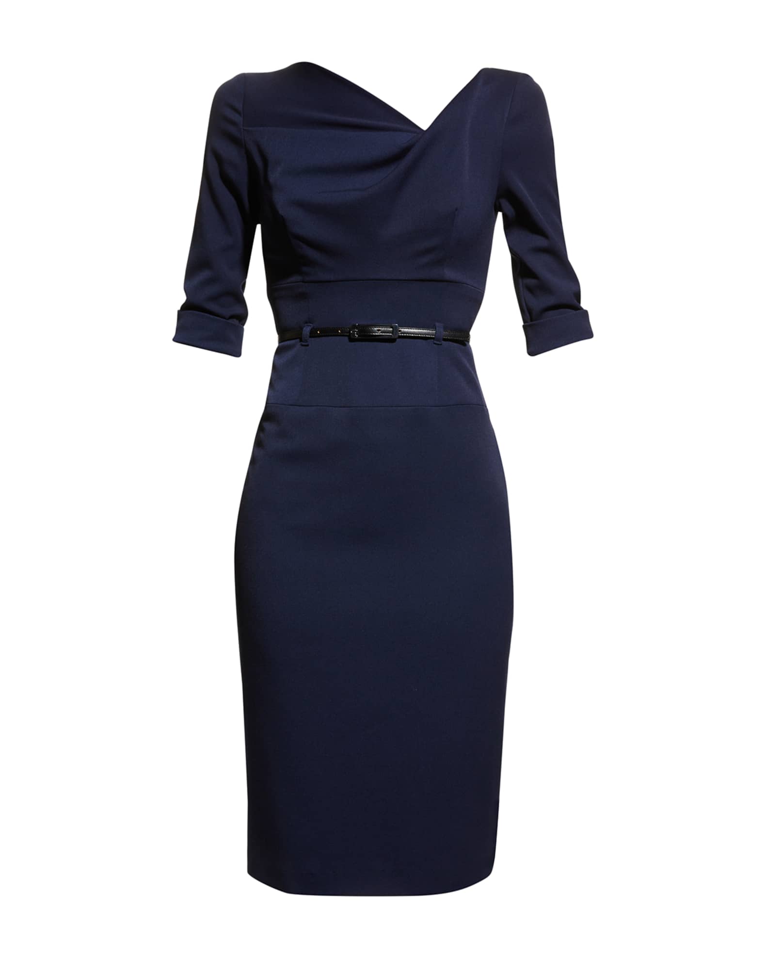 Jackie 3/4-Sleeve Sheath Dress 0