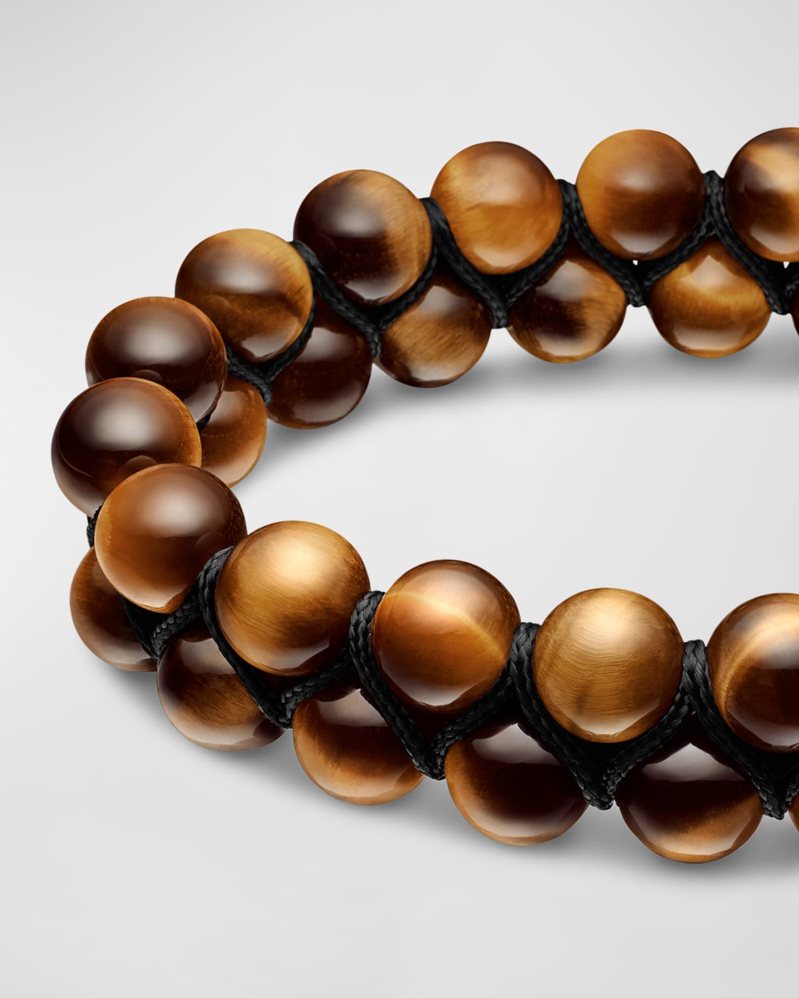 David Yurman Men's Spiritual Beads Two Row Woven Bracelet, 8mm