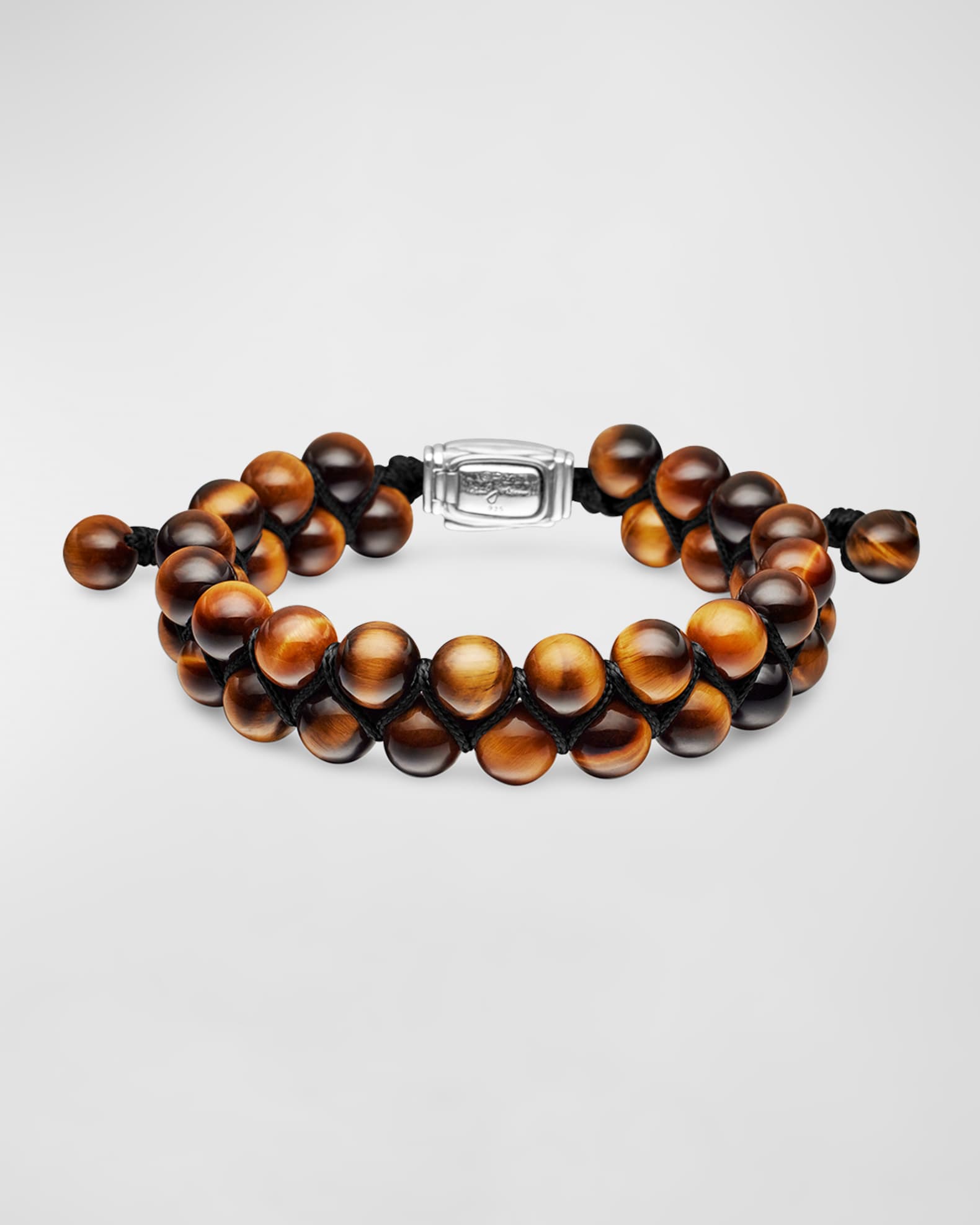 David Yurman Men's Spiritual Beads Two Row Woven Bracelet, 8mm