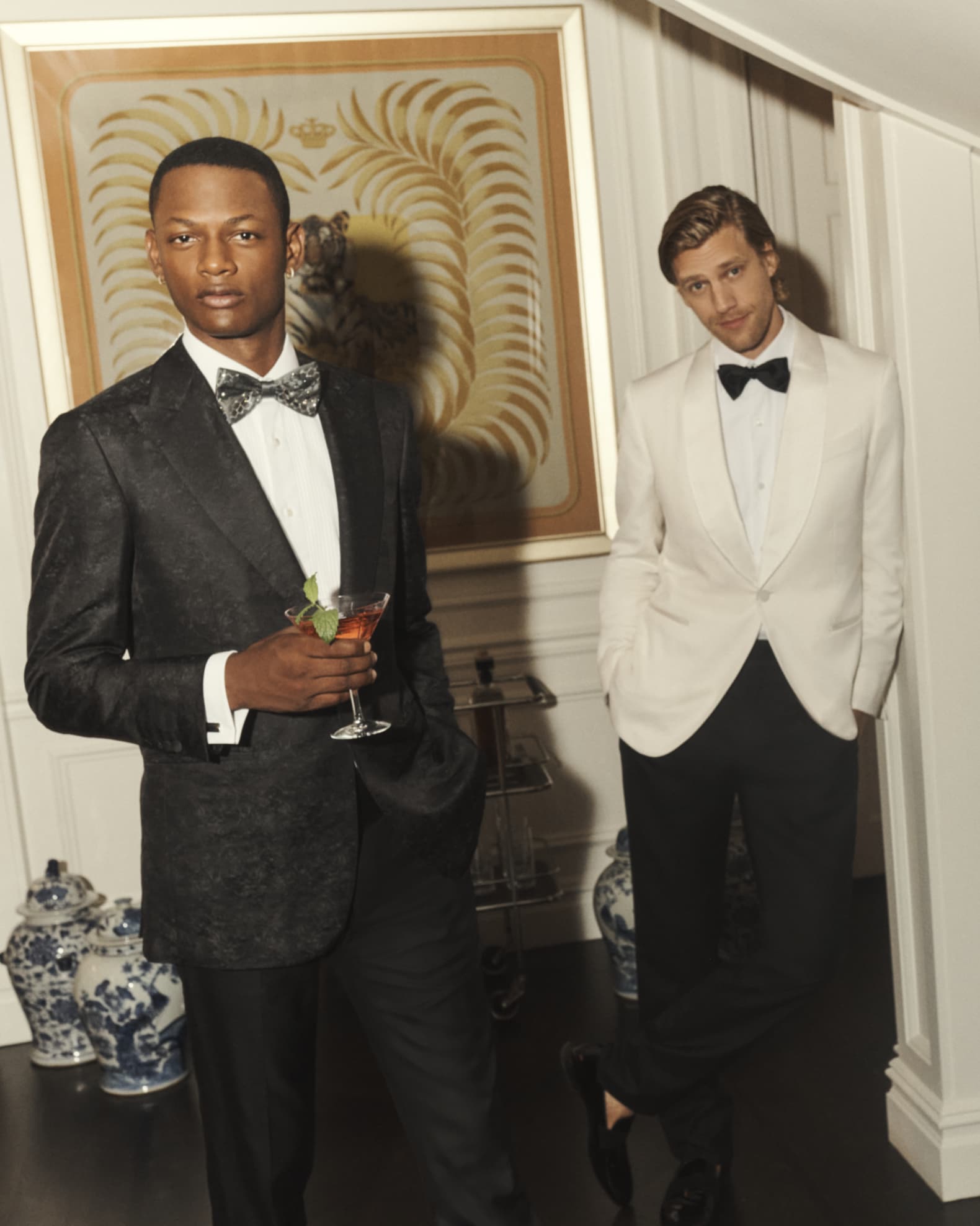 Tuxedo shirt pleated best sale