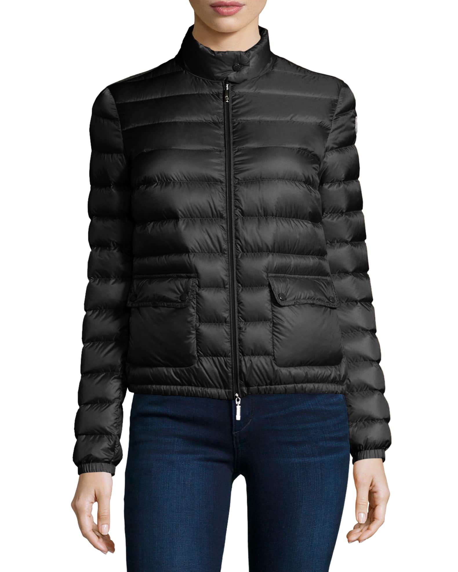 Moncler Lans Collared Down Jacket | Neiman Marcus