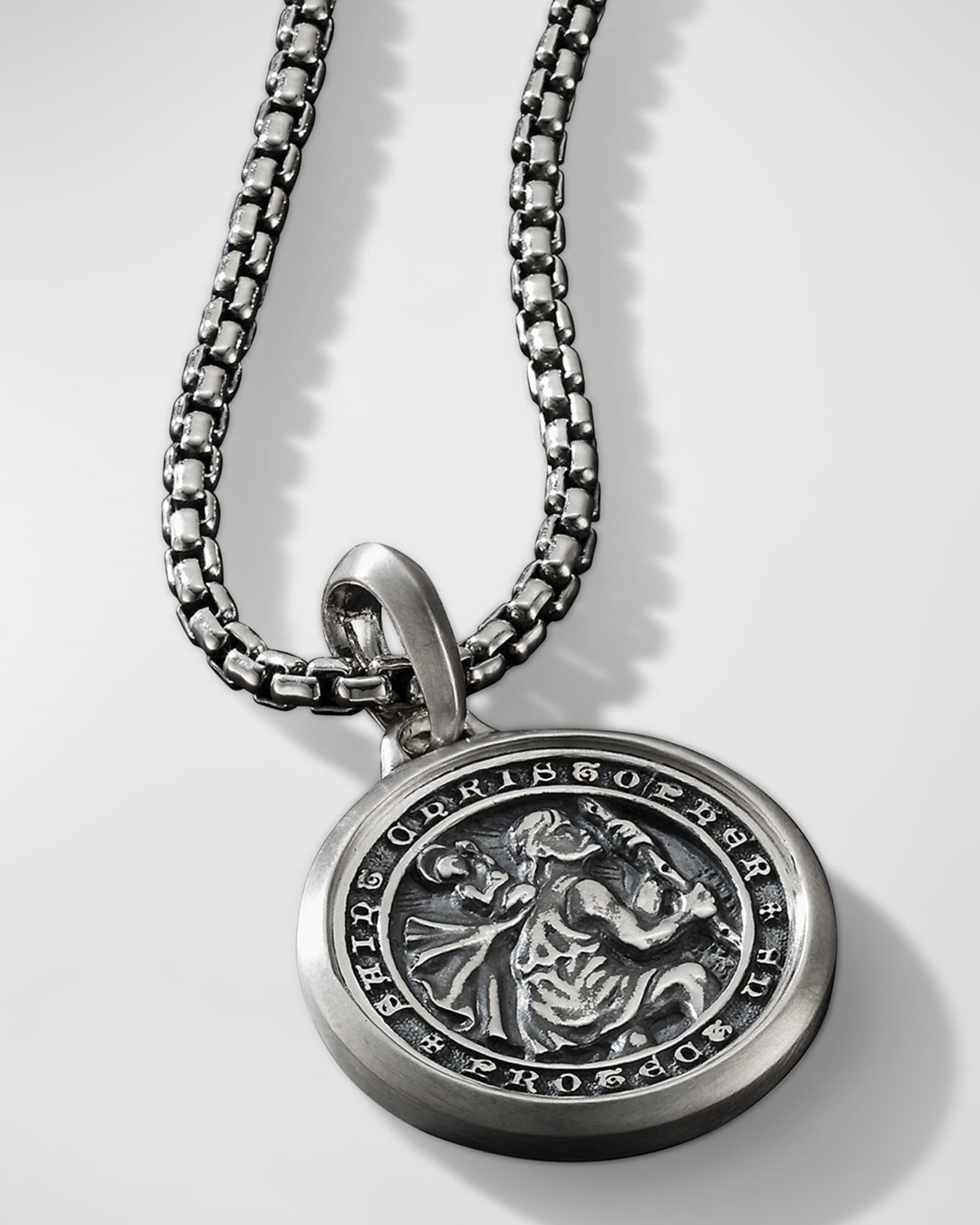 David Yurman Men s St. Christopher Pendant in Silver 34.5mm