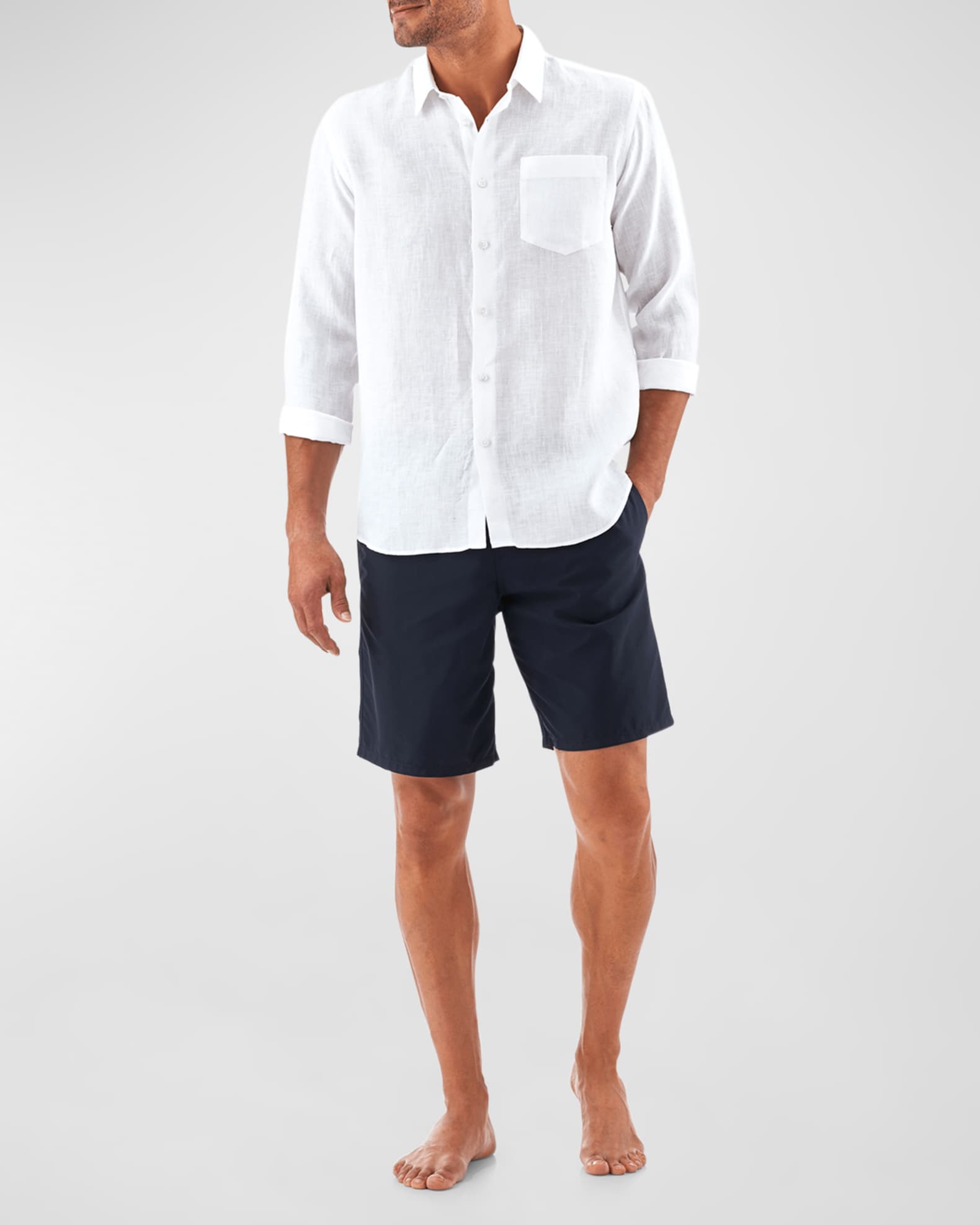 Caroubis Linen Pocket Sport Shirt 1