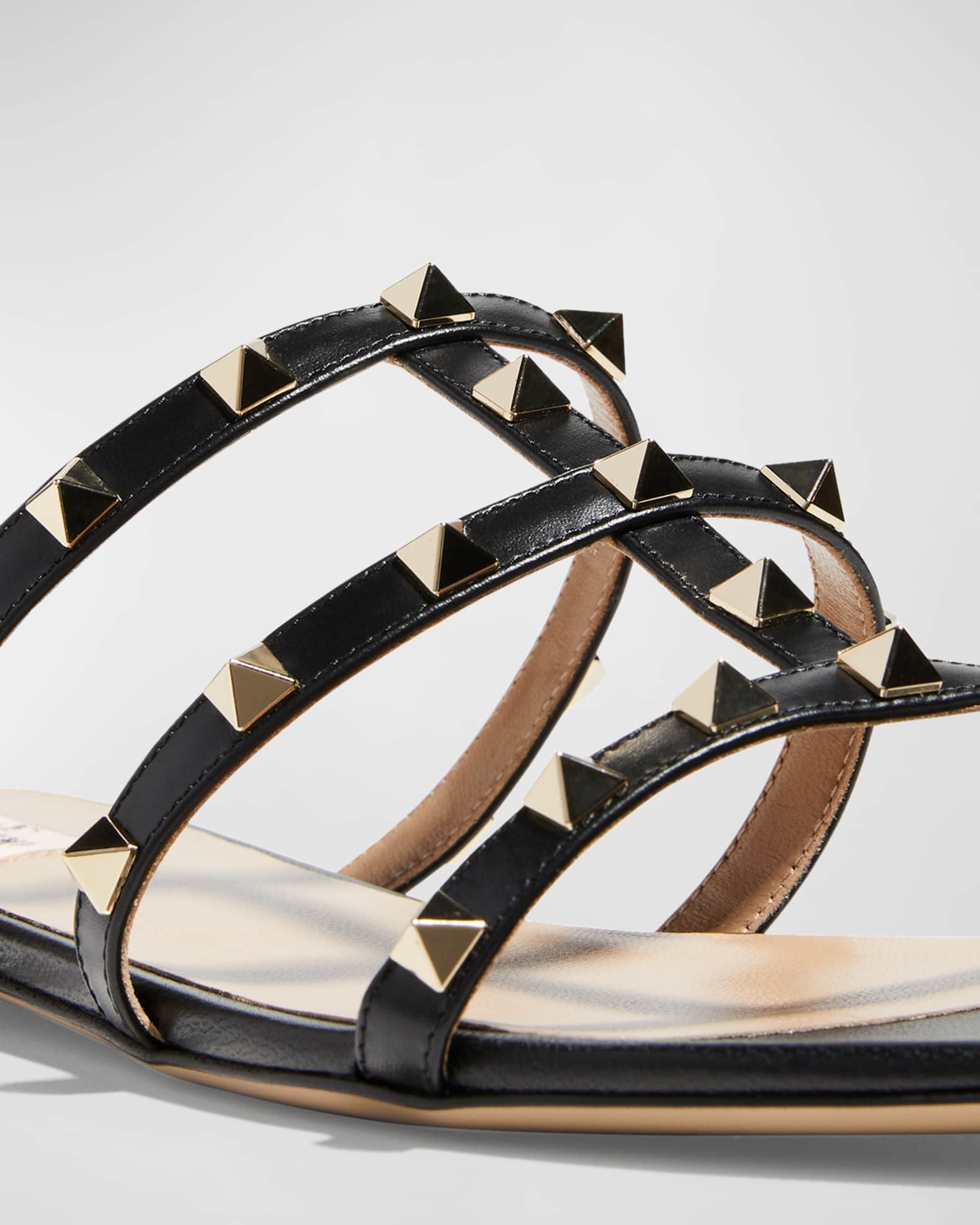 Valentino Garavani Rockstud Flat Slide Sandal