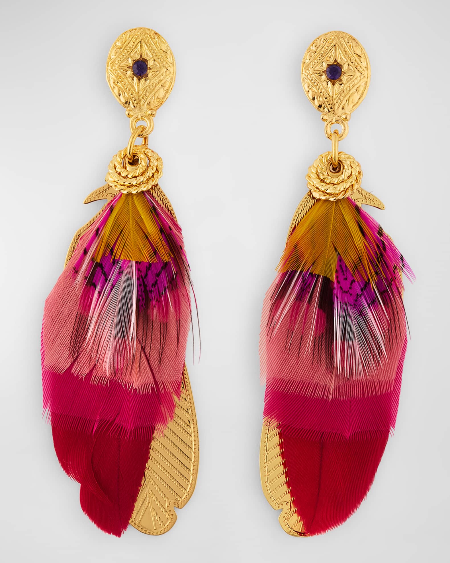 Sao Feather Drop Earrings 0
