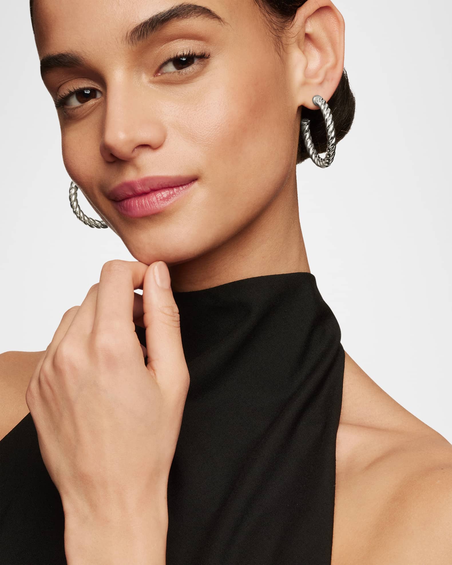 David yurman cable classics hoop earrings top