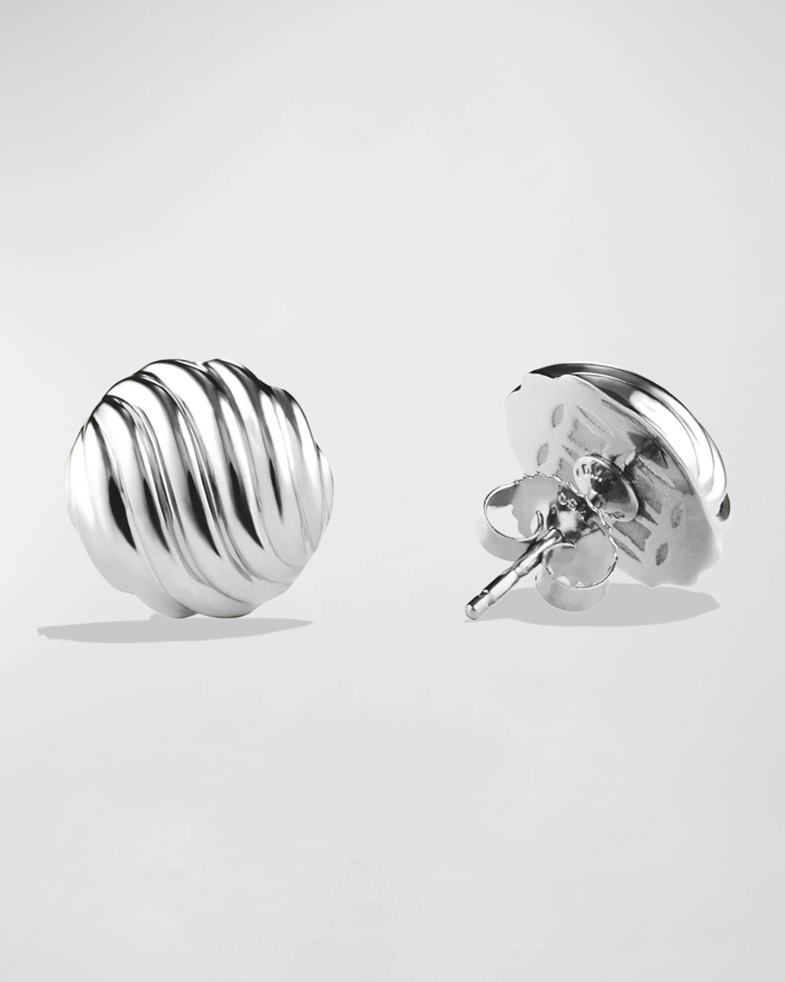 14mm Sculpted Cable Earrings 1