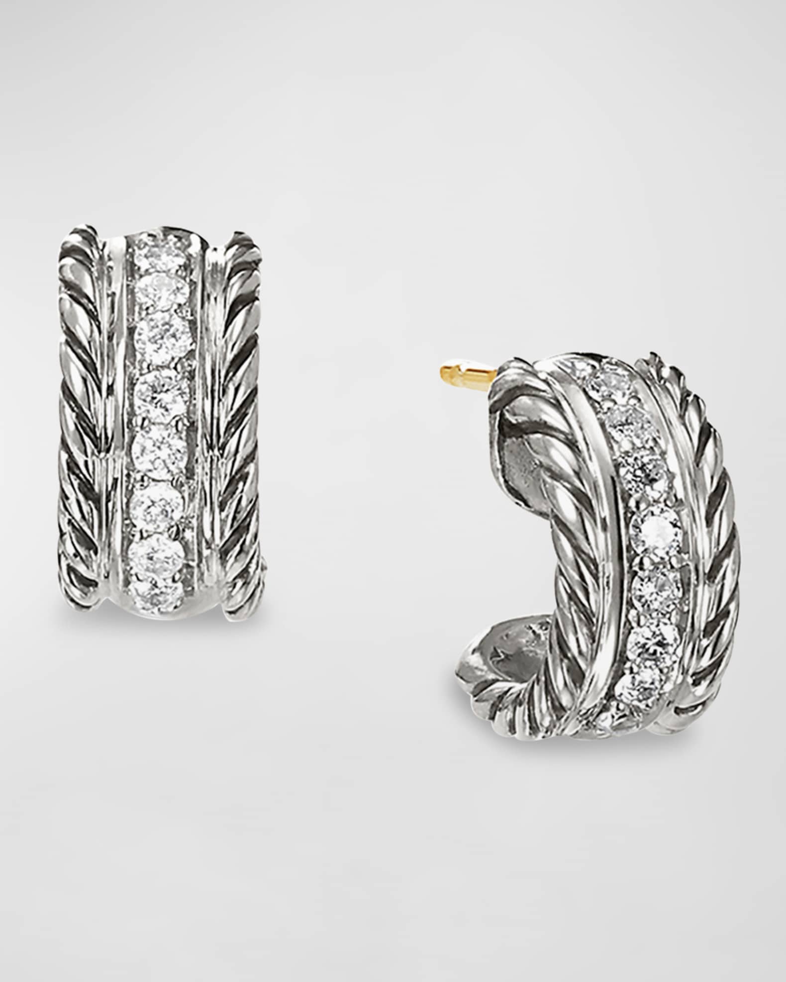 Petite Pave Huggie Hoop 0