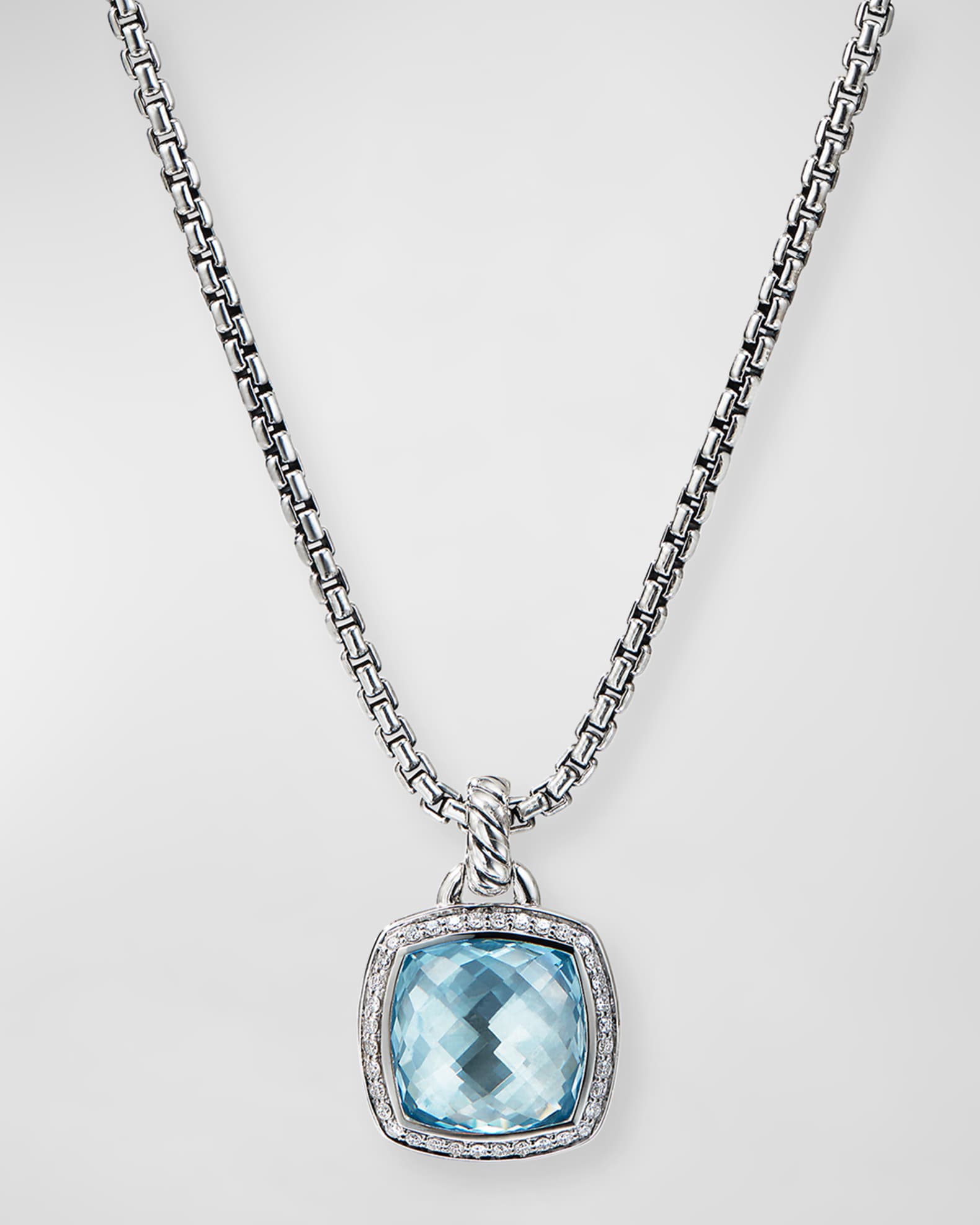 Albion Pendant with Diamonds in Silver, 18.8mm 0