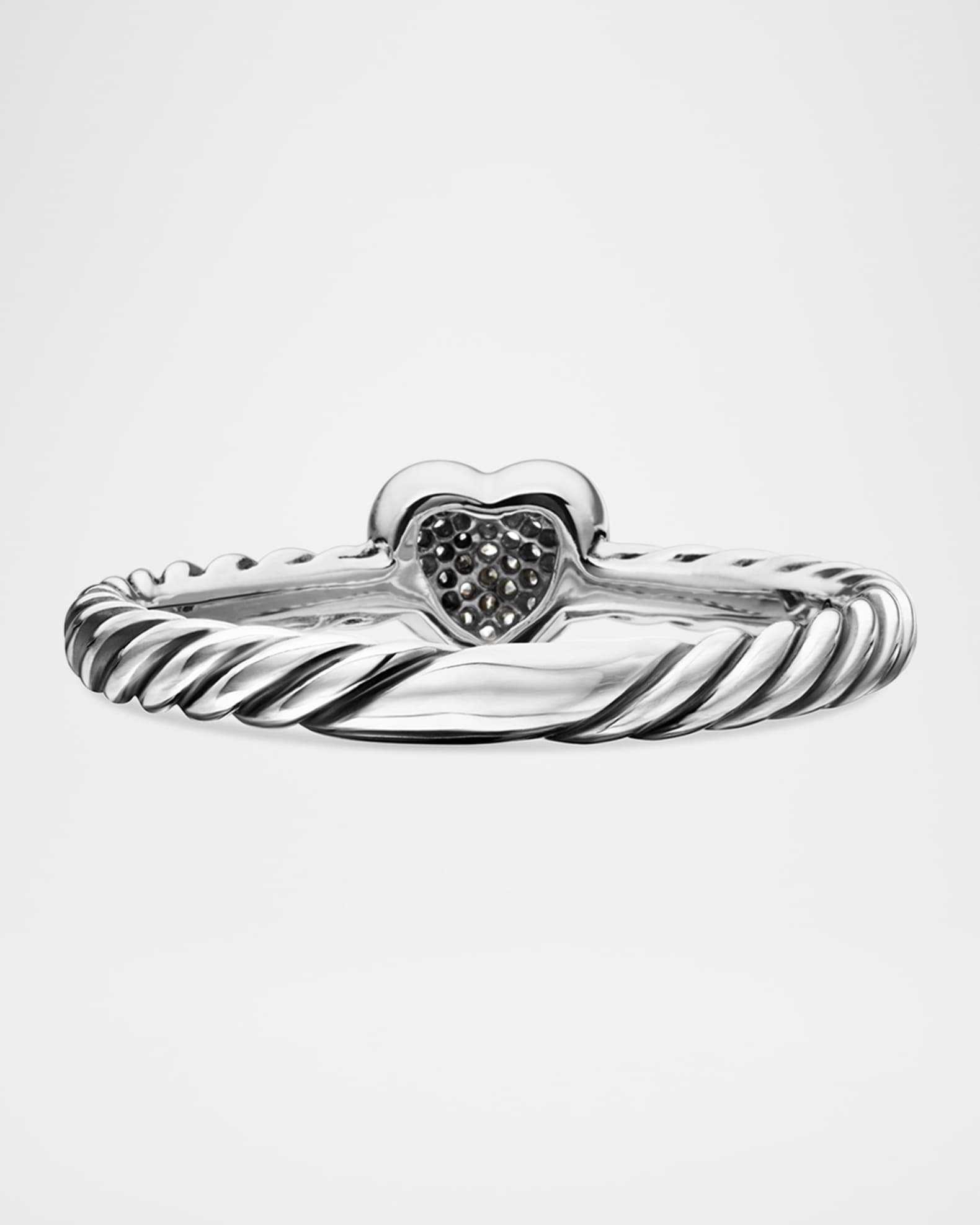 Petite Pave Heart Ring with Diamonds