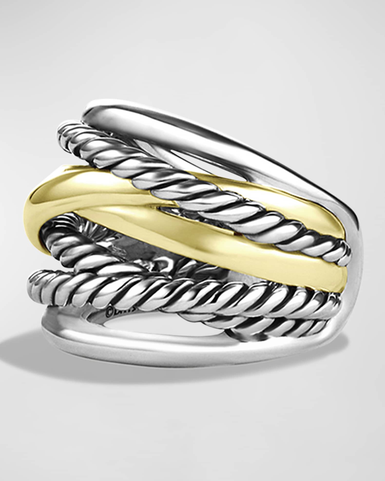 Crossover Wide Ring with Gold 0