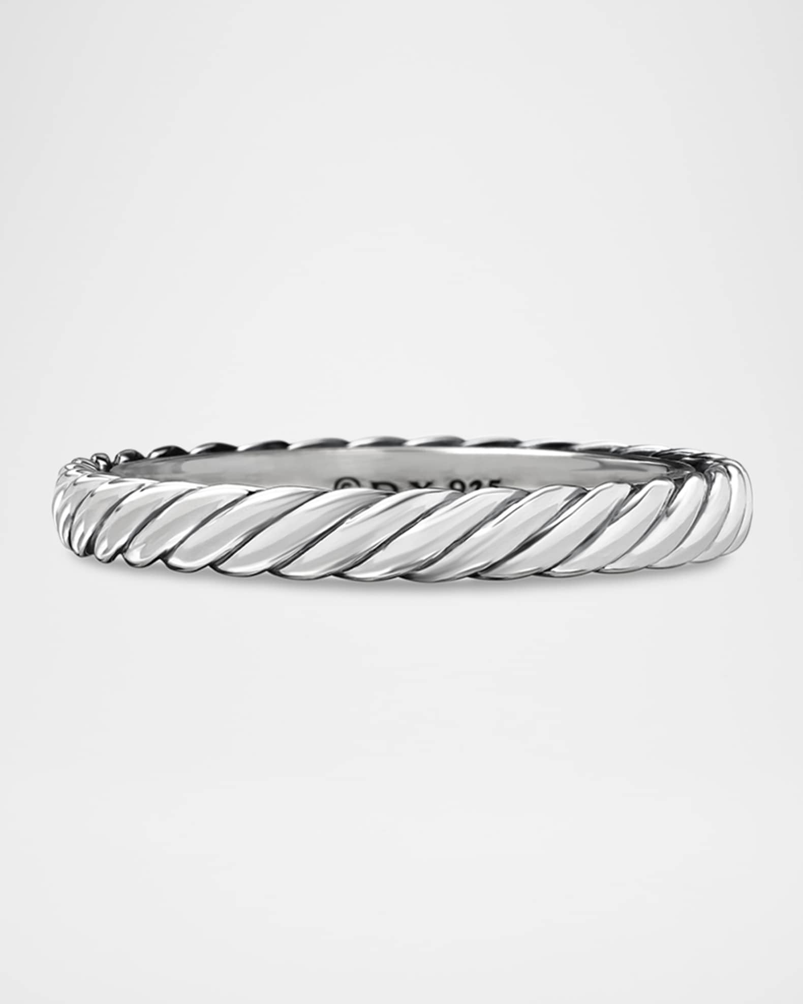 Cable Collectibles Band Ring in Silver 3mm