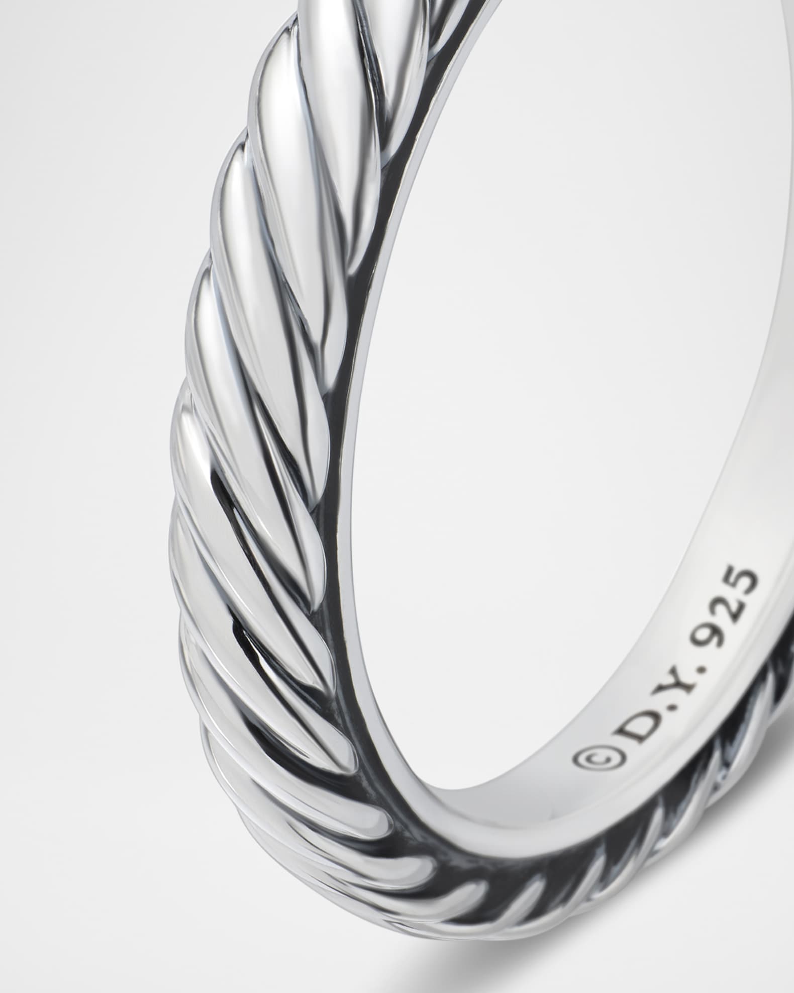 Cable Collectibles Band Ring in Silver, 3mm 1