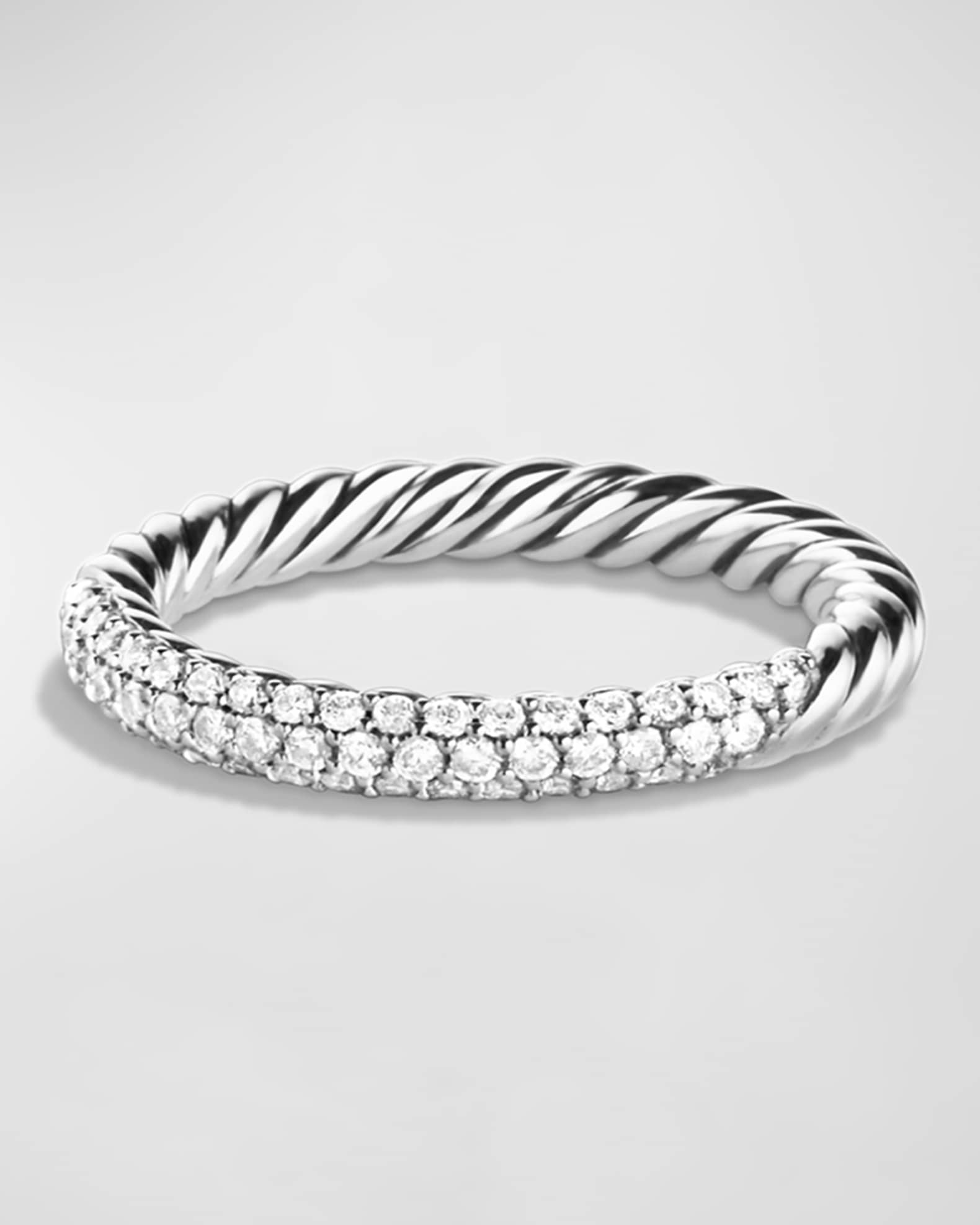 David Yurman Petite Pave Ring with Diamonds | Neiman Marcus