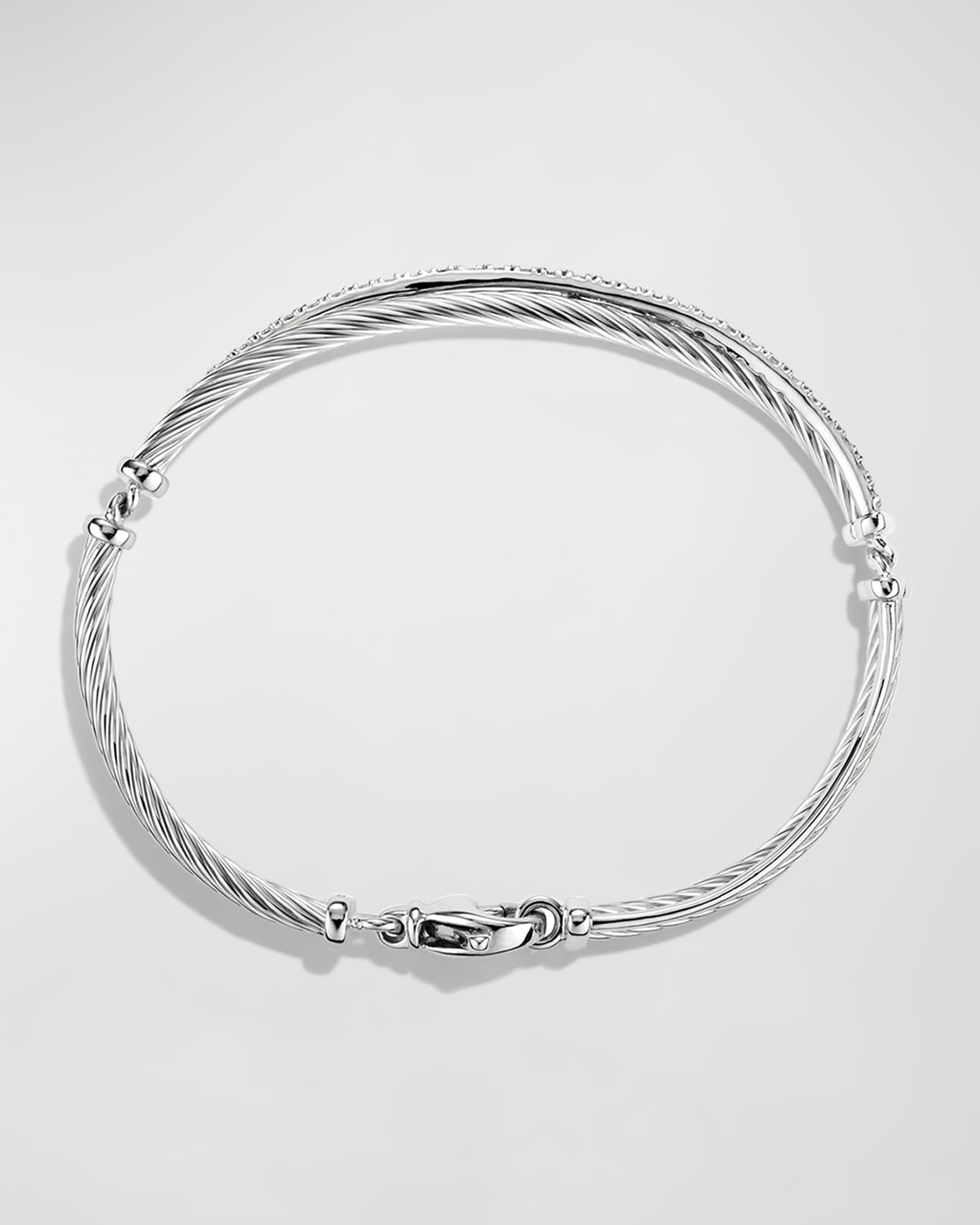 David Yurman Crossover Bracelet with Diamonds Neiman Marcus