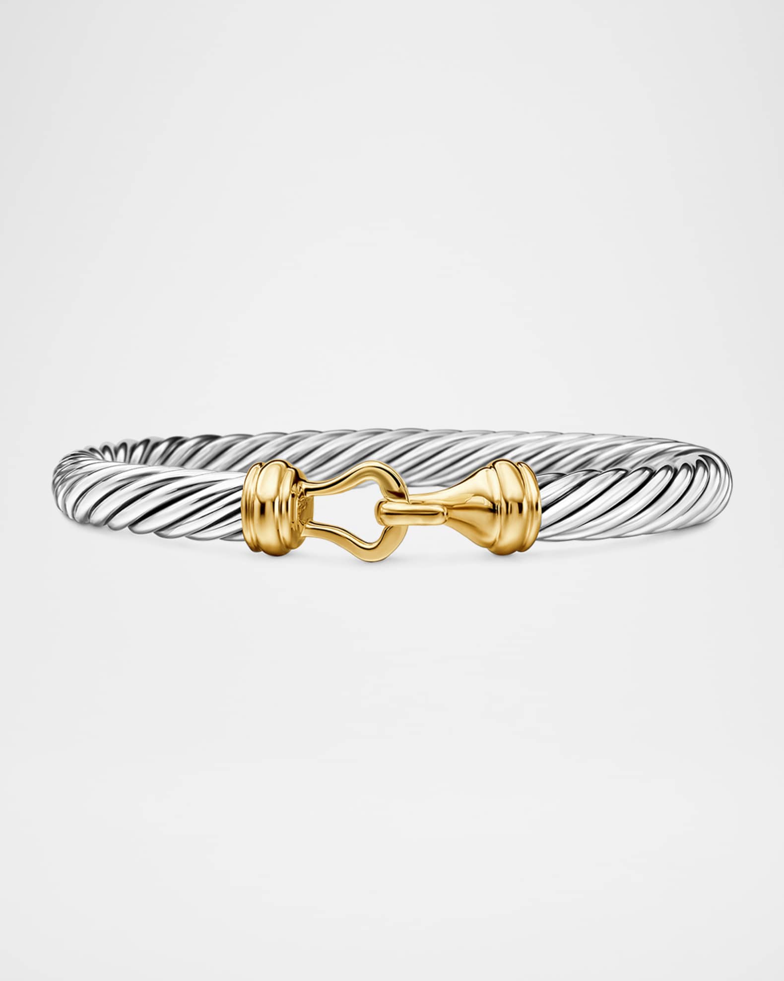 7mm Cable Buckle Bracelet with Gold 0