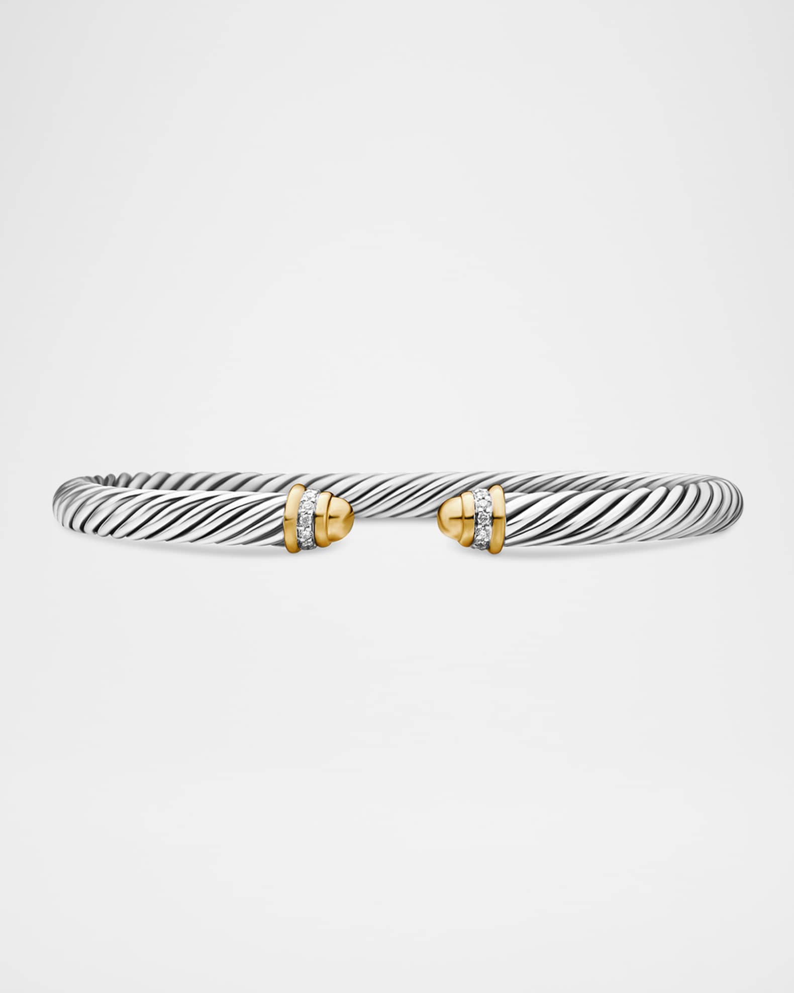 David Yurman Cable Classics Bracelet with Gold Domes and Diamonds ...