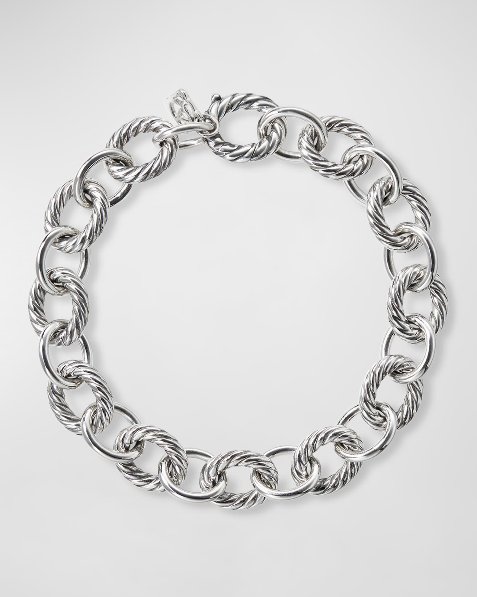 David Yurman Oval Link Chain Bracelet in Silver, 10mm | Neiman Marcus