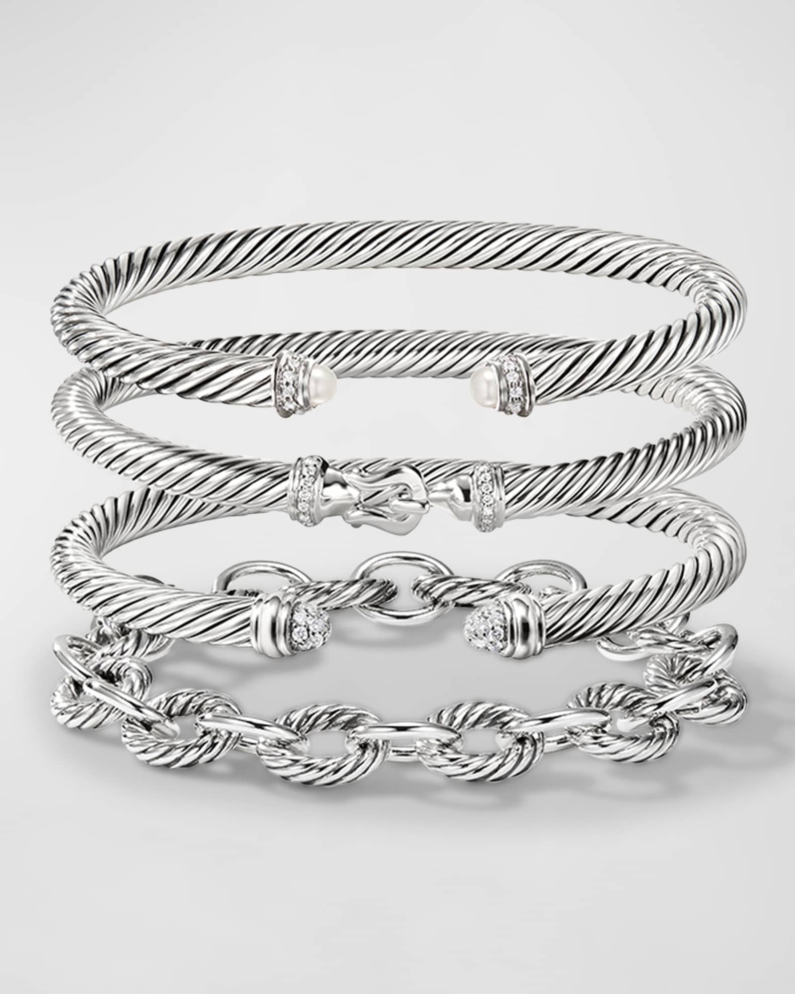 David Yurman Oval Link Chain Bracelet in Silver, 10mm | Neiman Marcus