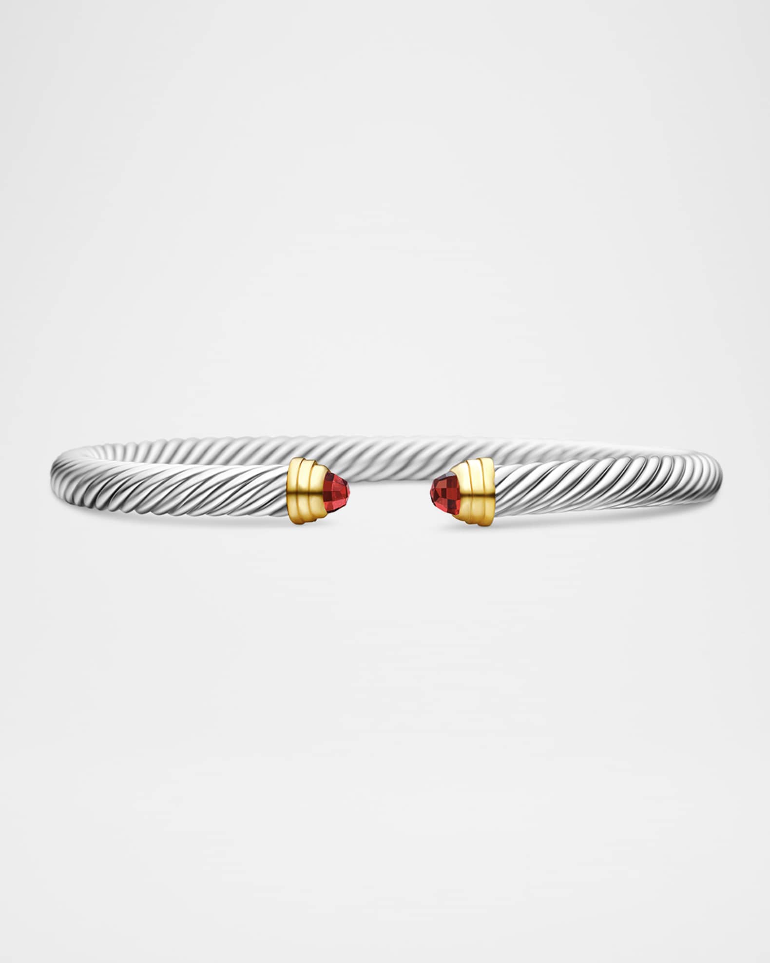 Cable Bracelet with Diamonds in Silver 0