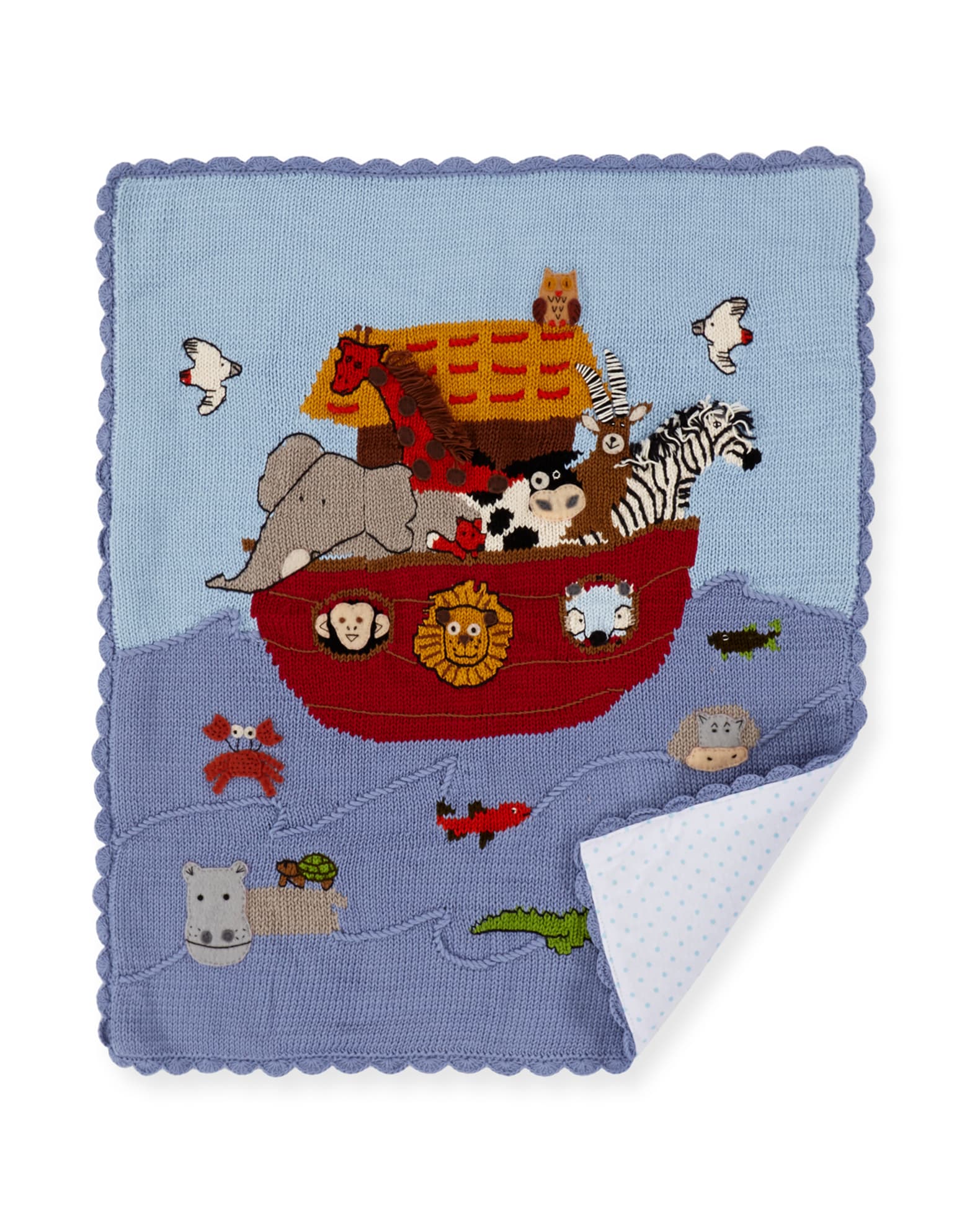 Kids' Noah's Ark Scalloped Blanket 1