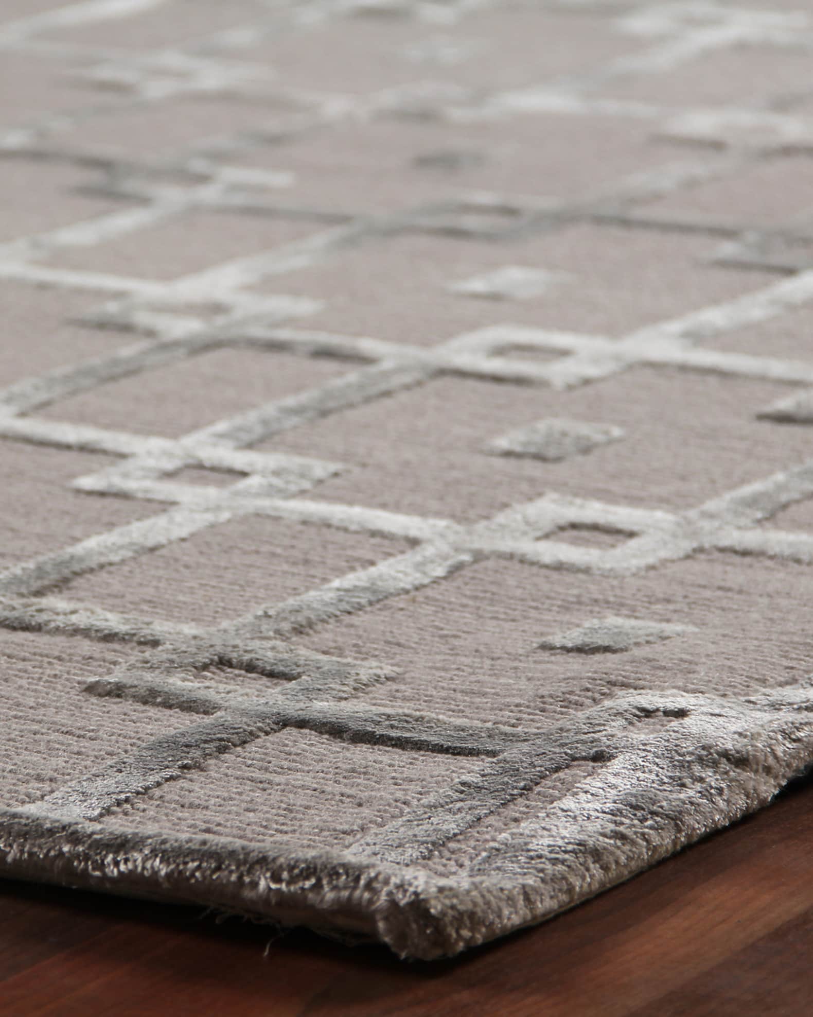 Exquisite Rugs Silver Blocks Rug, 6' x 9' Neiman Marcus