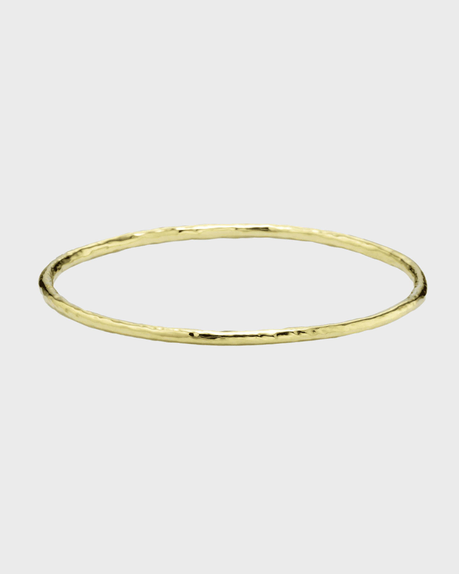 Small Hammered Bangle in 18K Gold 0