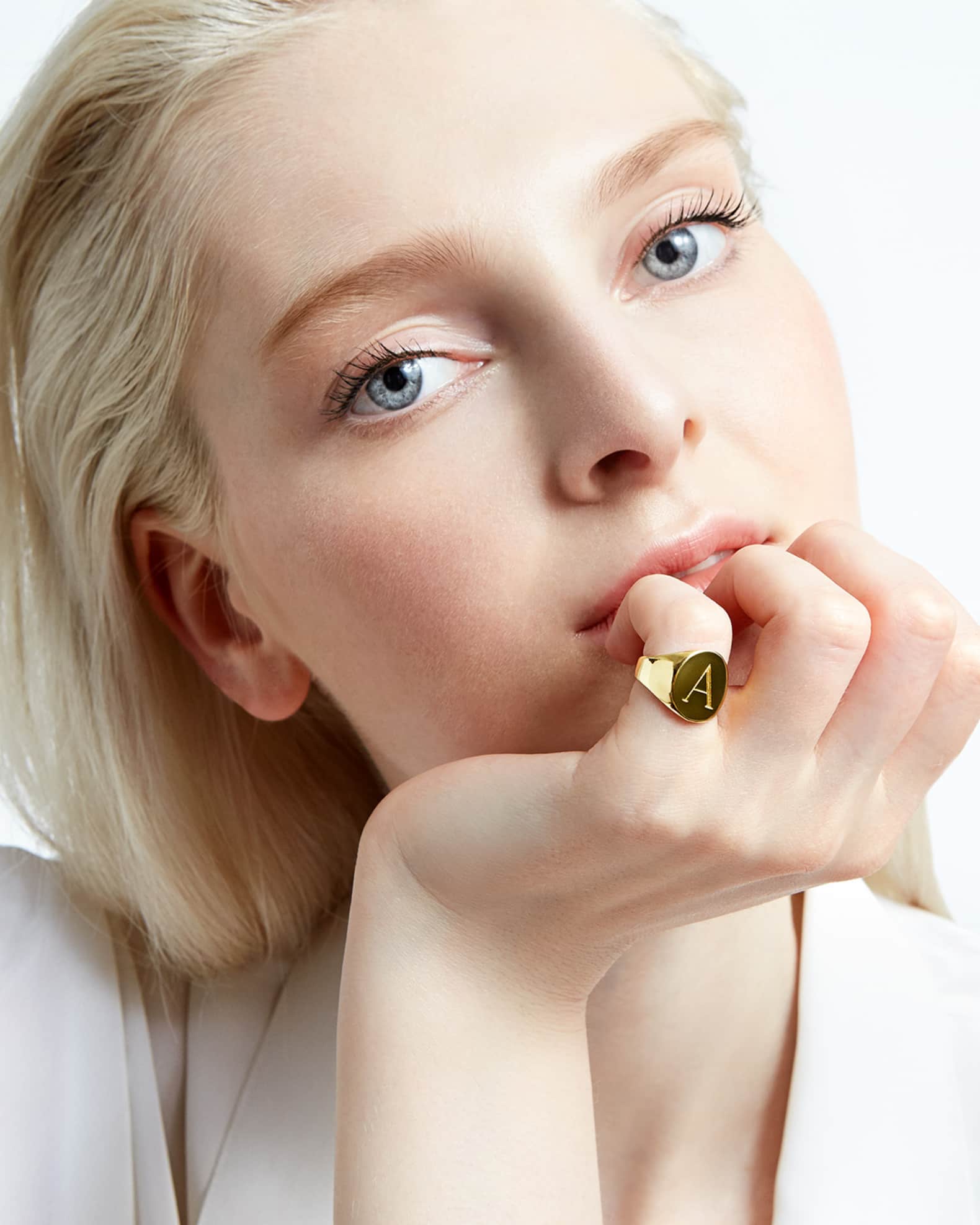 Monogrammed Pinky Signet Ring 1