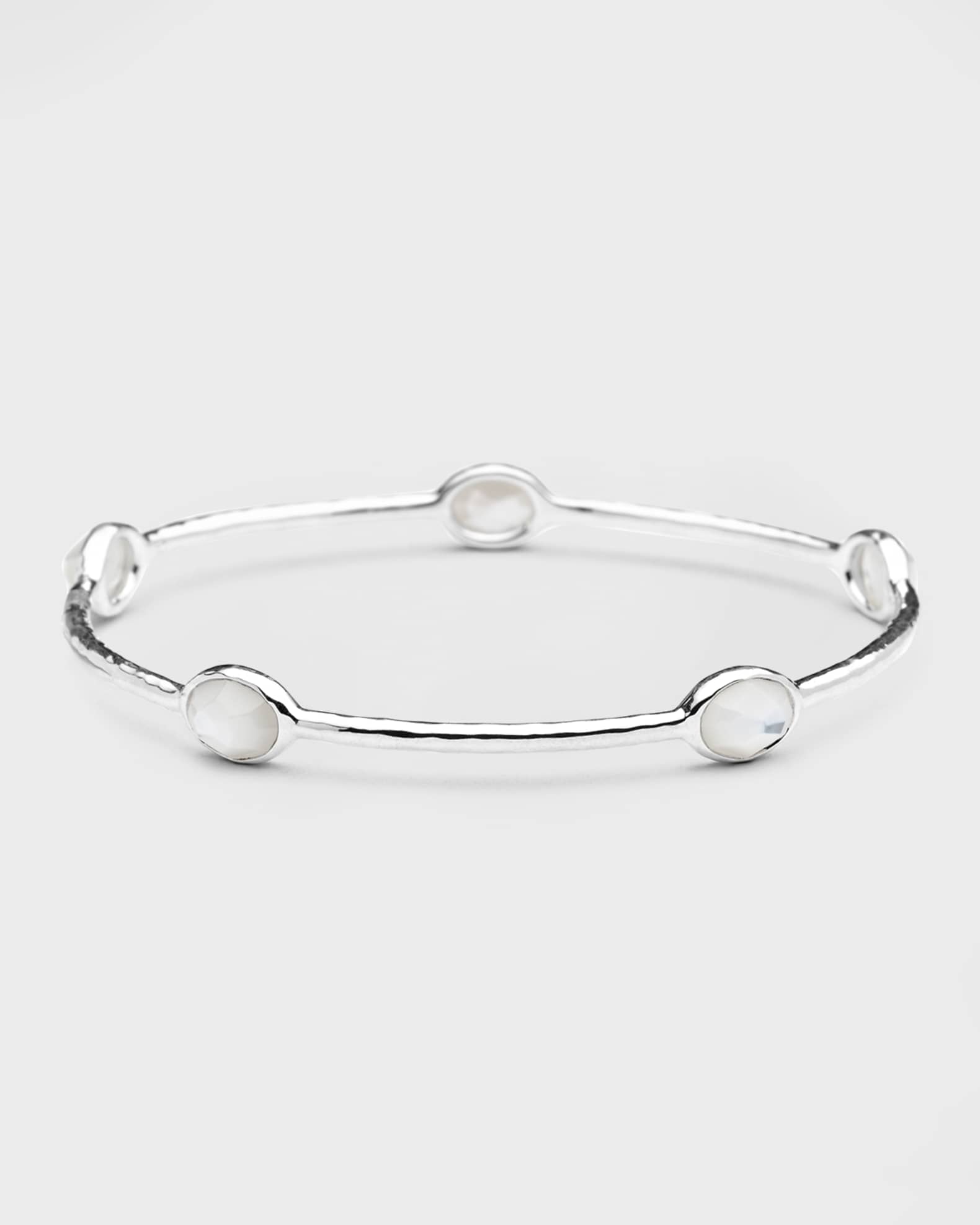 5-Stone Bangle Bracelet in Sterling Silver 0